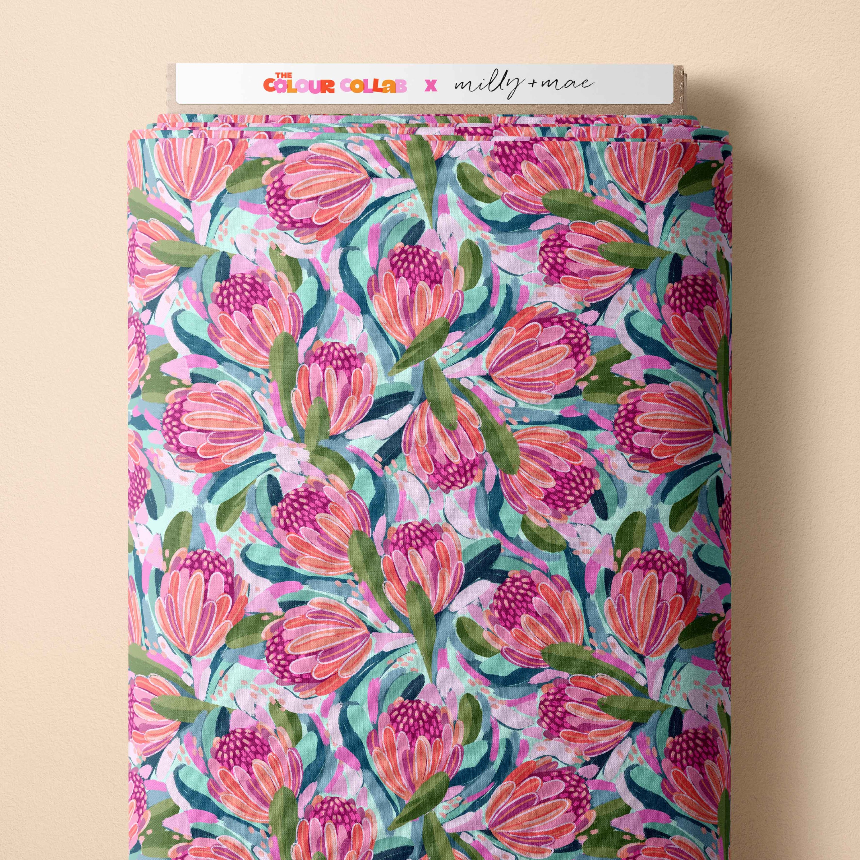 Abstract Proteas Preorder Fabric by Milly + Mae