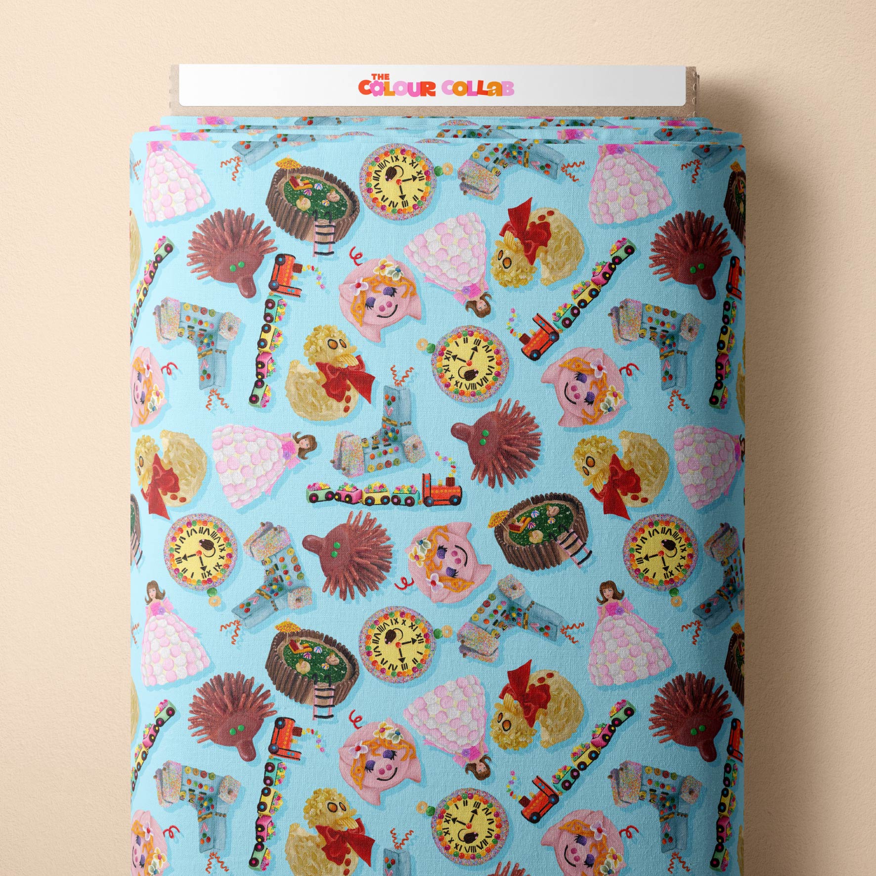 Preorder Fabric: Woman's Weekly Birthday Cakes (Blue)