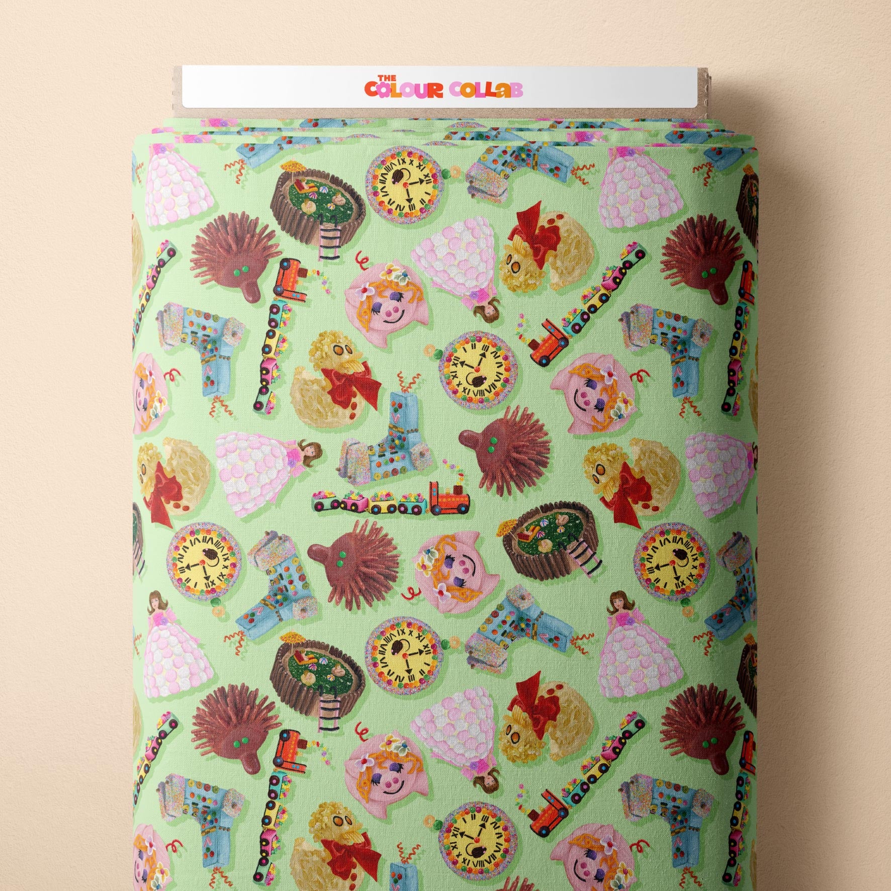 Preorder Fabric: Woman's Weekly Birthday Cakes (Green)