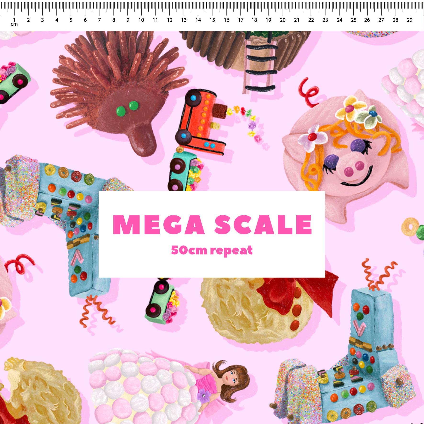 Woman's Weekly Birthday Cakes (Pink) - 2m - Cotton Woven - Mega Scale