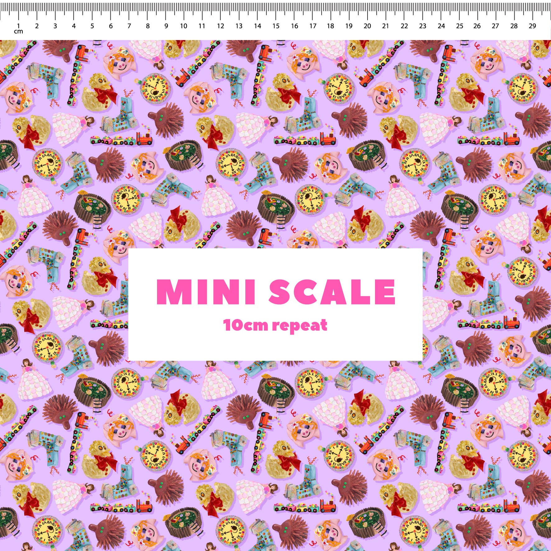 Preorder Fabric: Woman's Weekly Birthday Cakes (Purple)