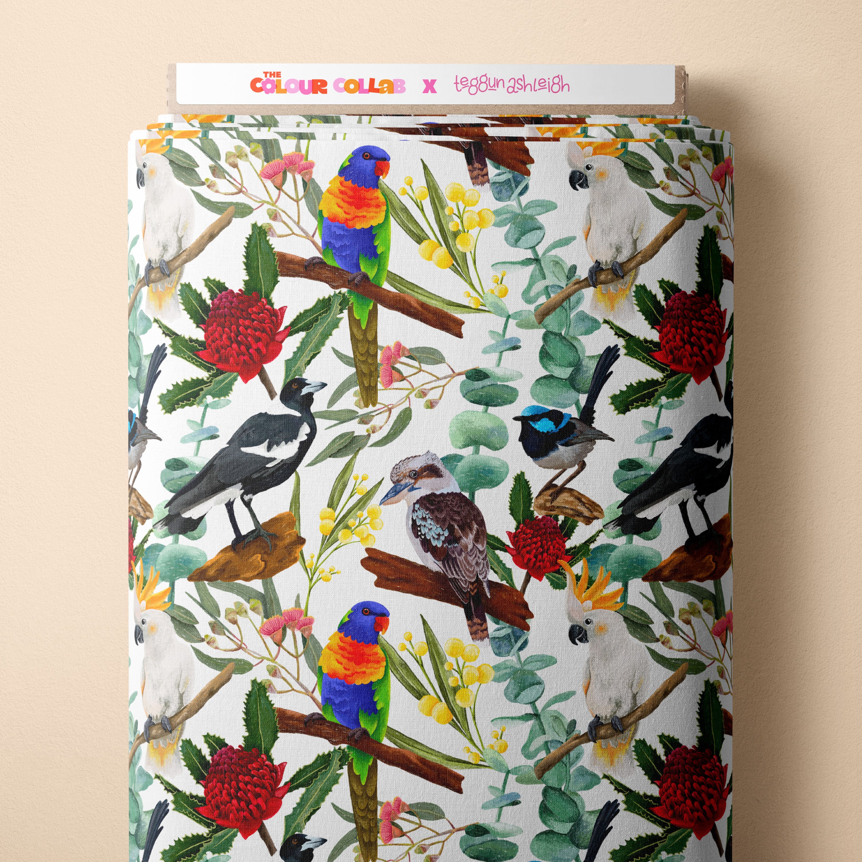 Aussie Christmas Birds Preorder Fabric