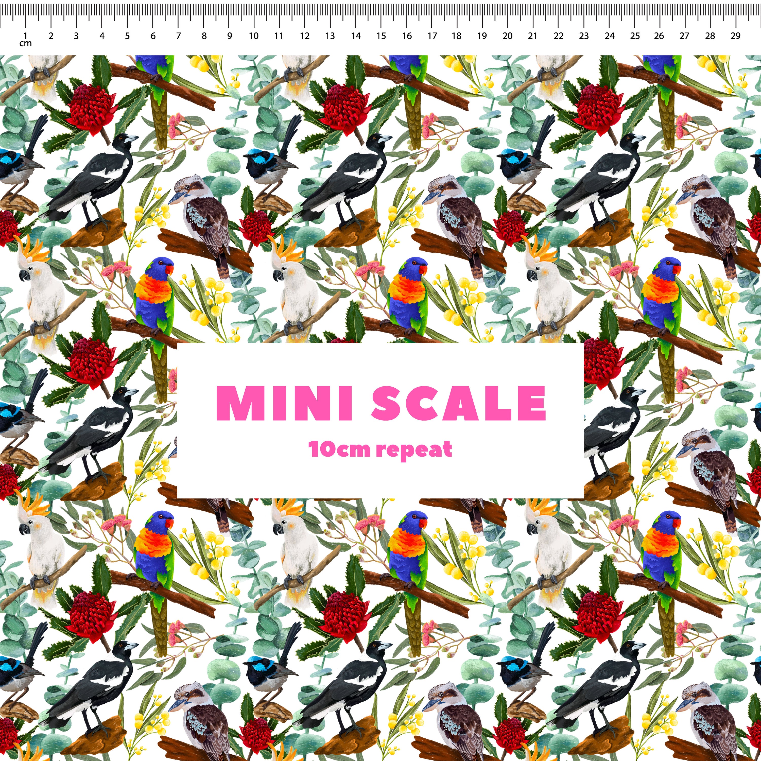 Aussie Christmas Birds Preorder Fabric