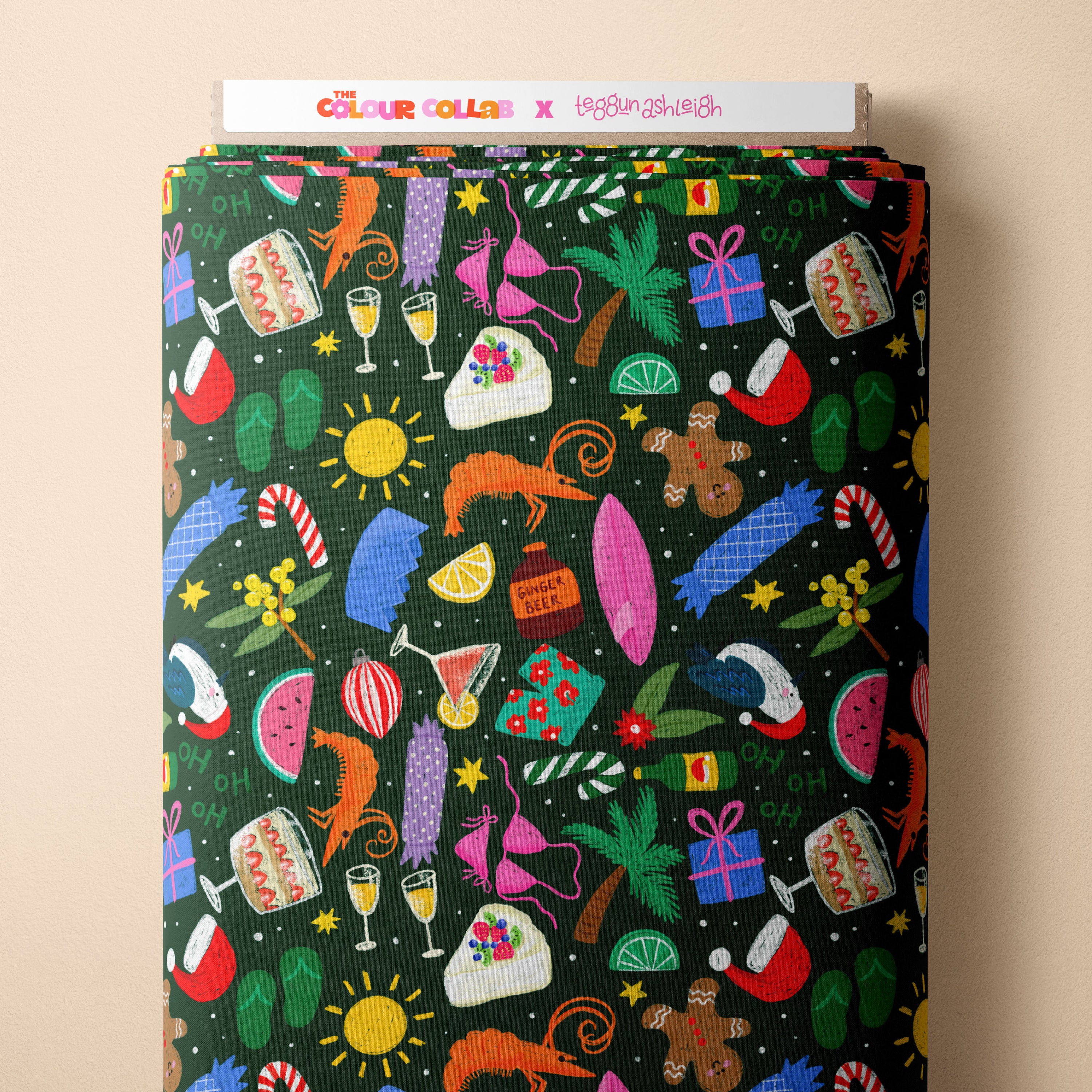 Aussie Christmas (Green) Preorder Fabric