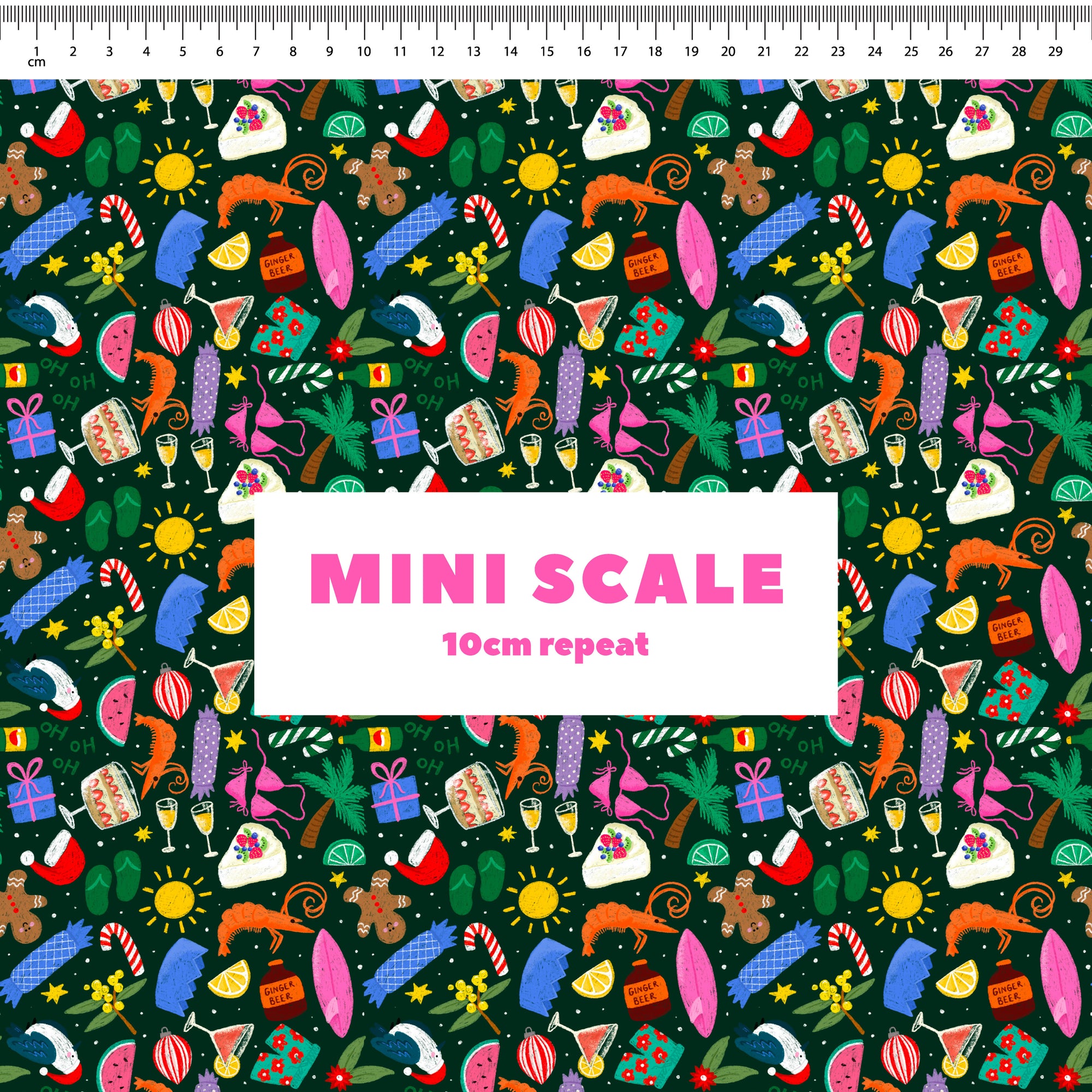 Aussie Christmas (Green) Preorder Fabric