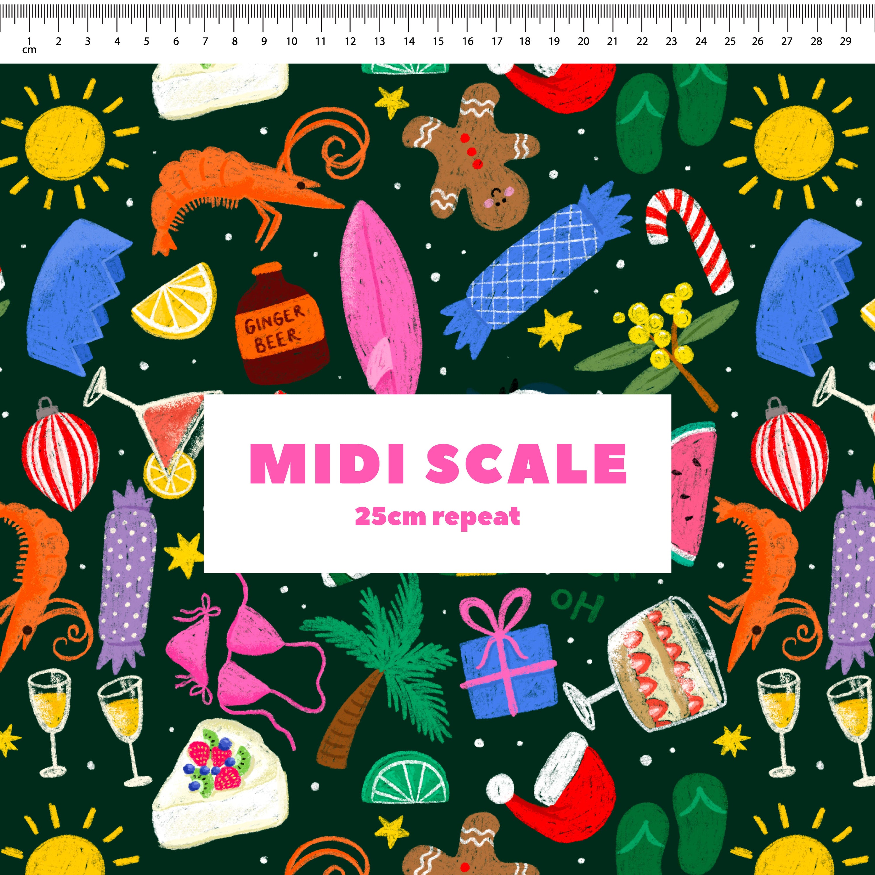 Aussie Christmas (Green) Preorder Fabric