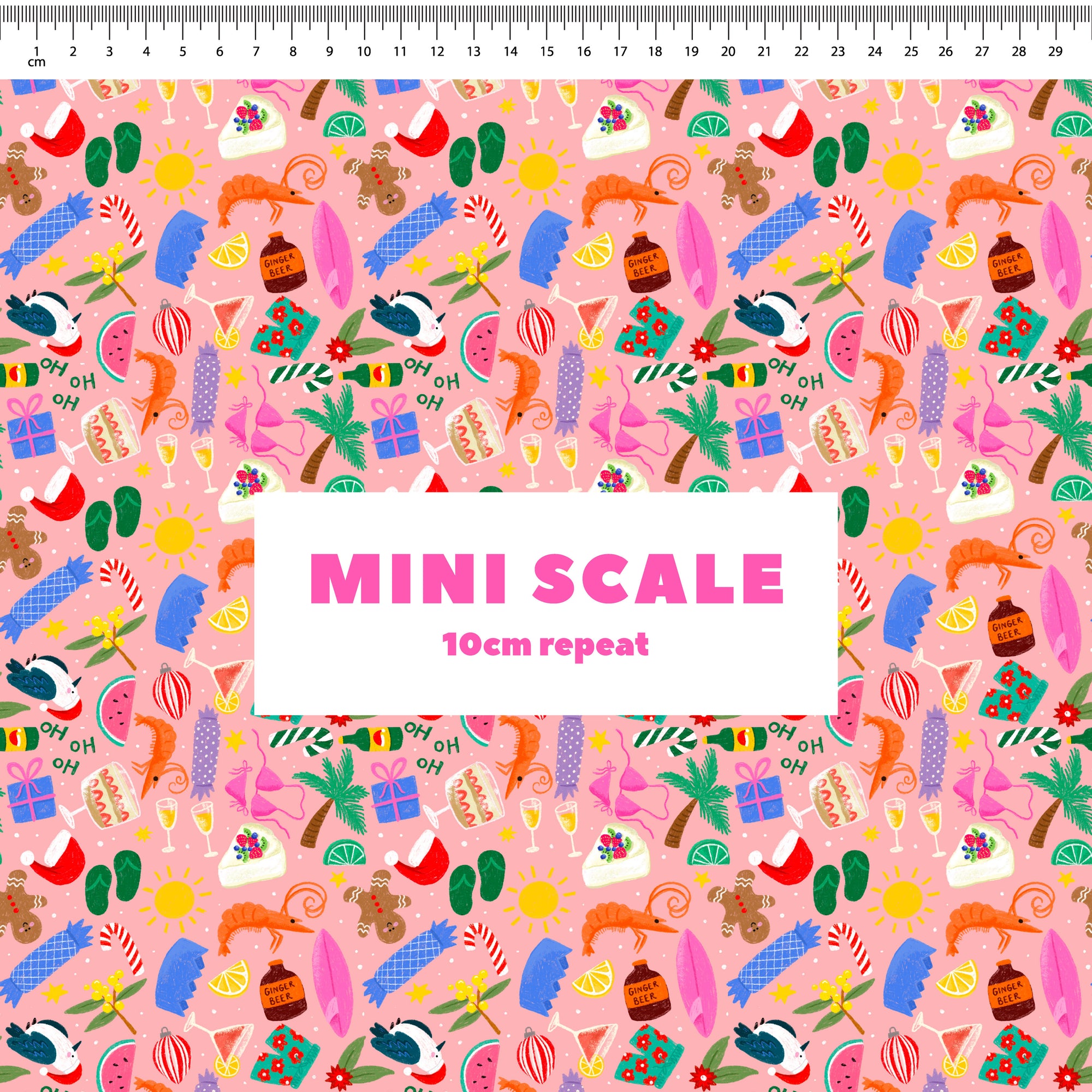Aussie Christmas (Peach) Preorder Fabric