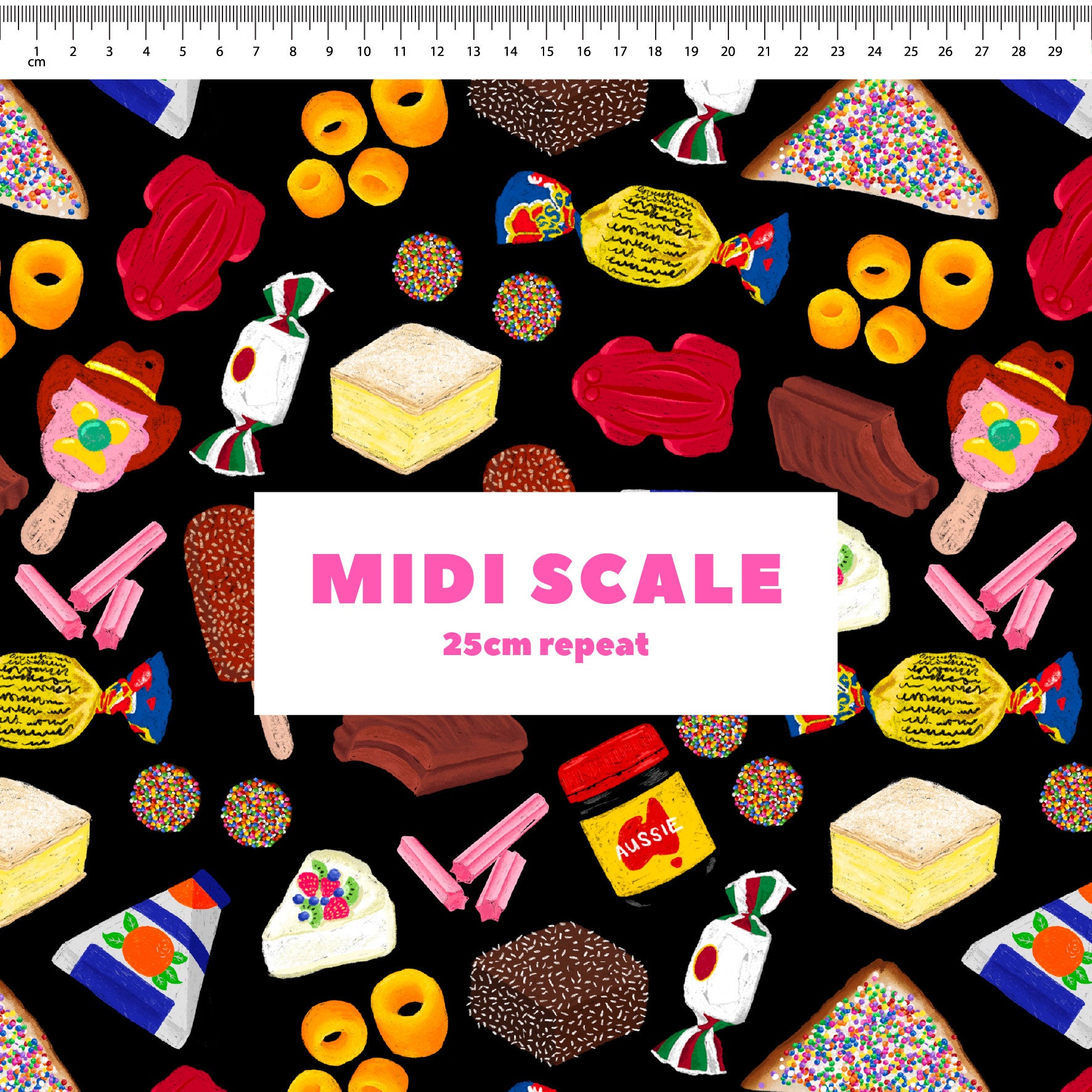 Aussie Favourites (Black) Preorder Fabric