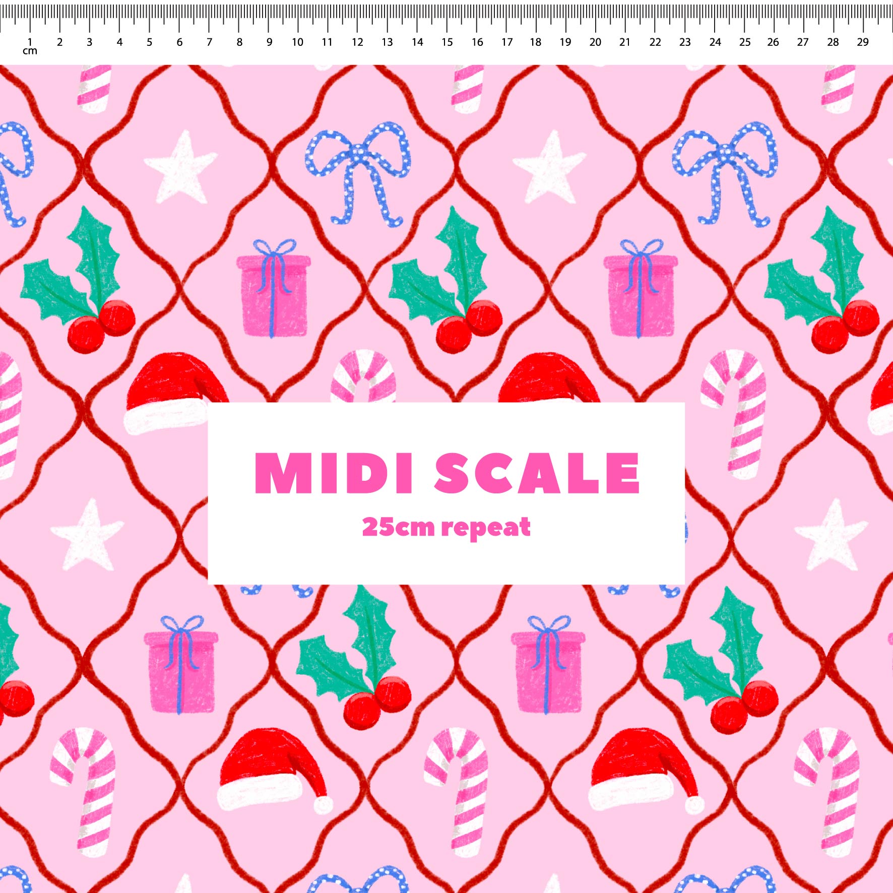 Ballerina Christmas - 2.5m - Cotton Woven - Midi Scale