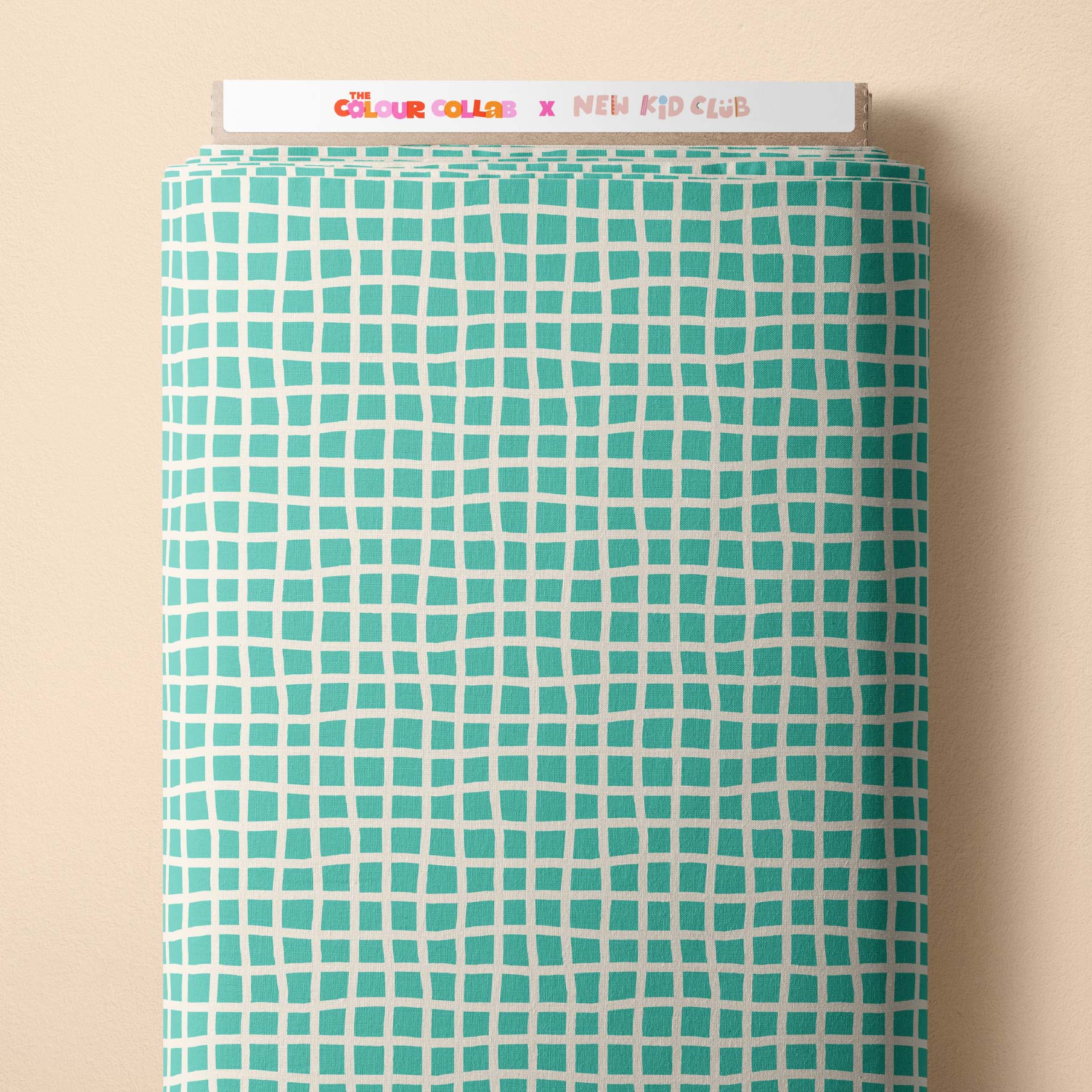 Big Net (Aqua) Preorder Fabric by New Kid Club