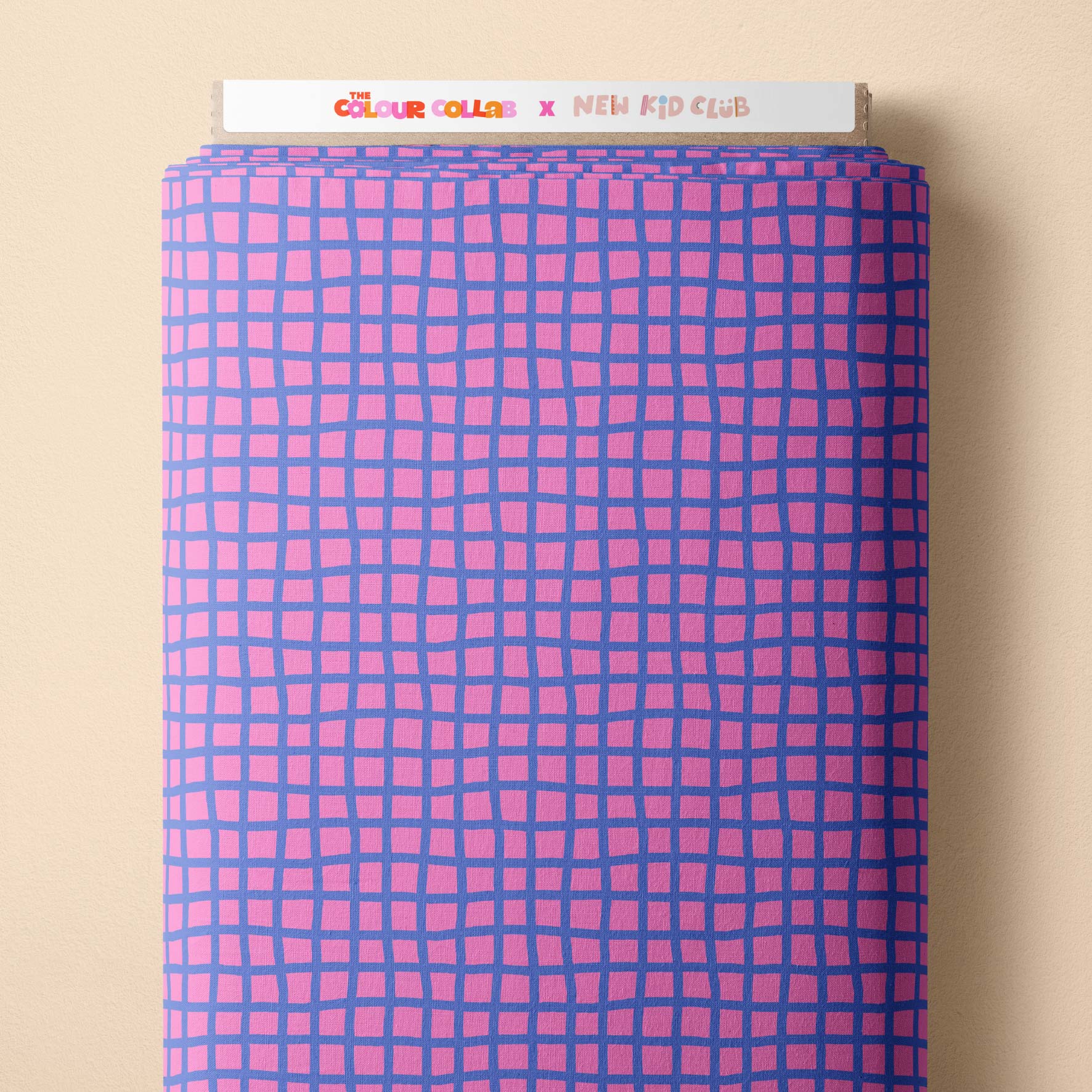 Big Net (Blue/Pink) Preorder Fabric by New Kid Club