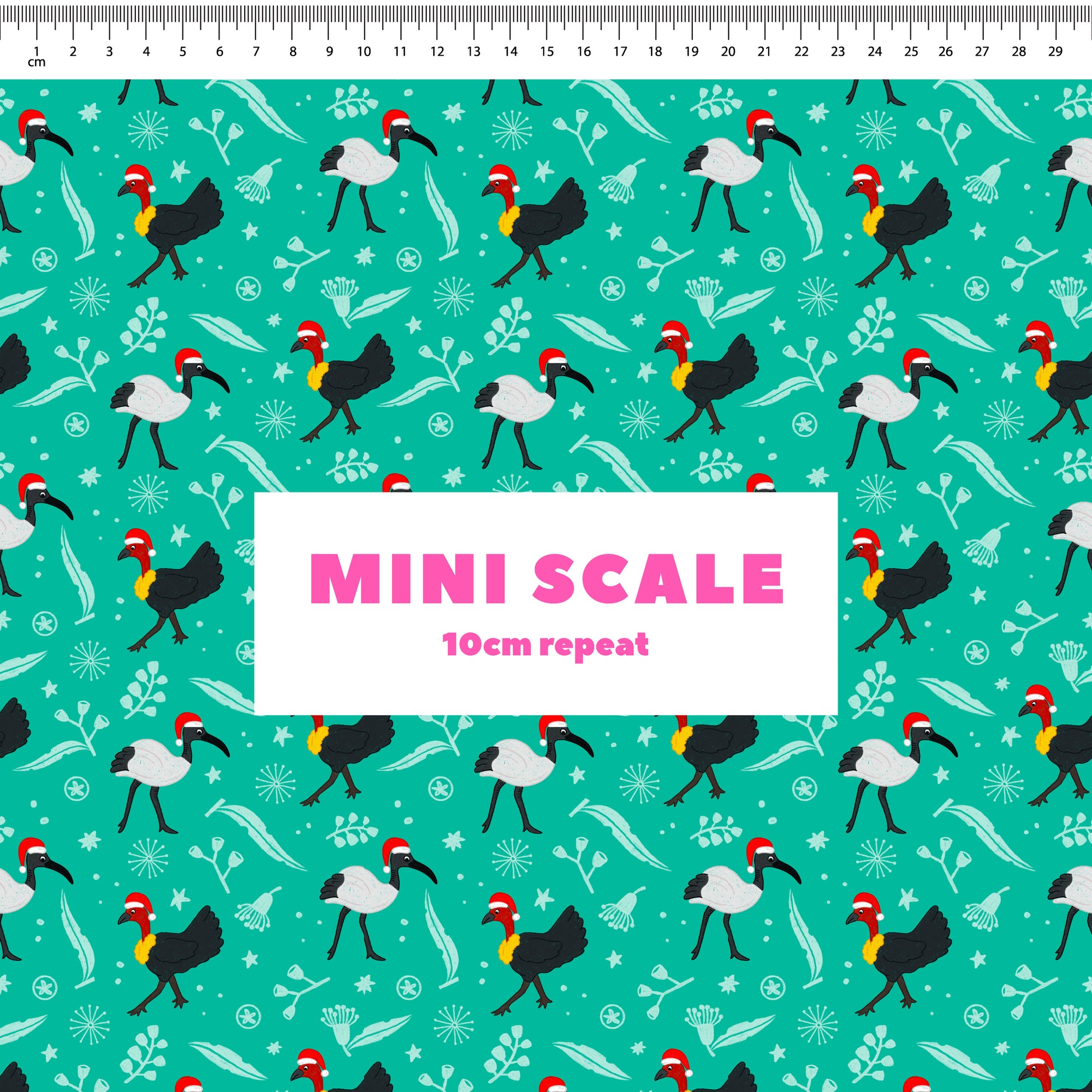 Bin Chicken & Bush Turkey Christmas Preorder Fabric