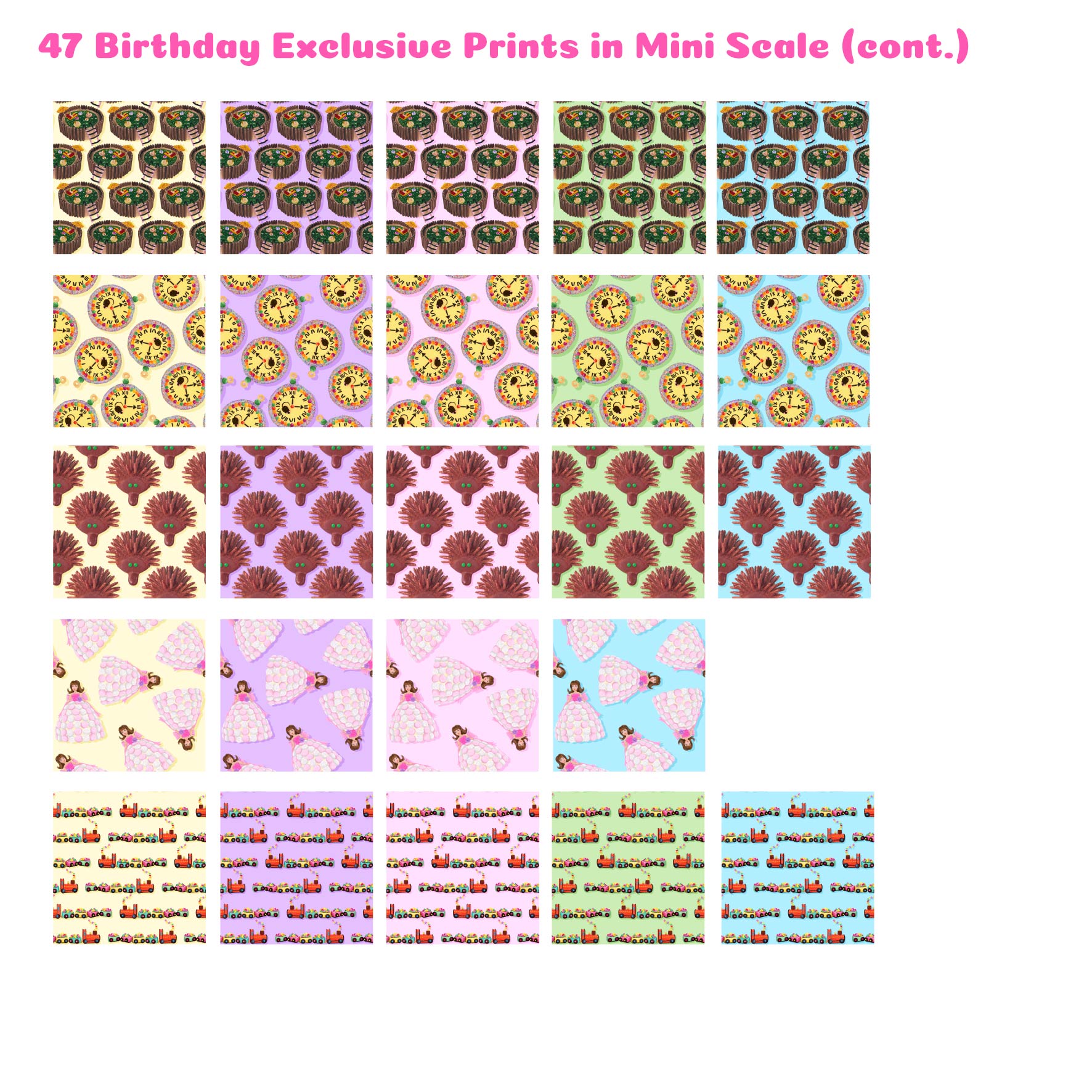 Woman's Weekly Birthday Cakes Fat Quarter Pack