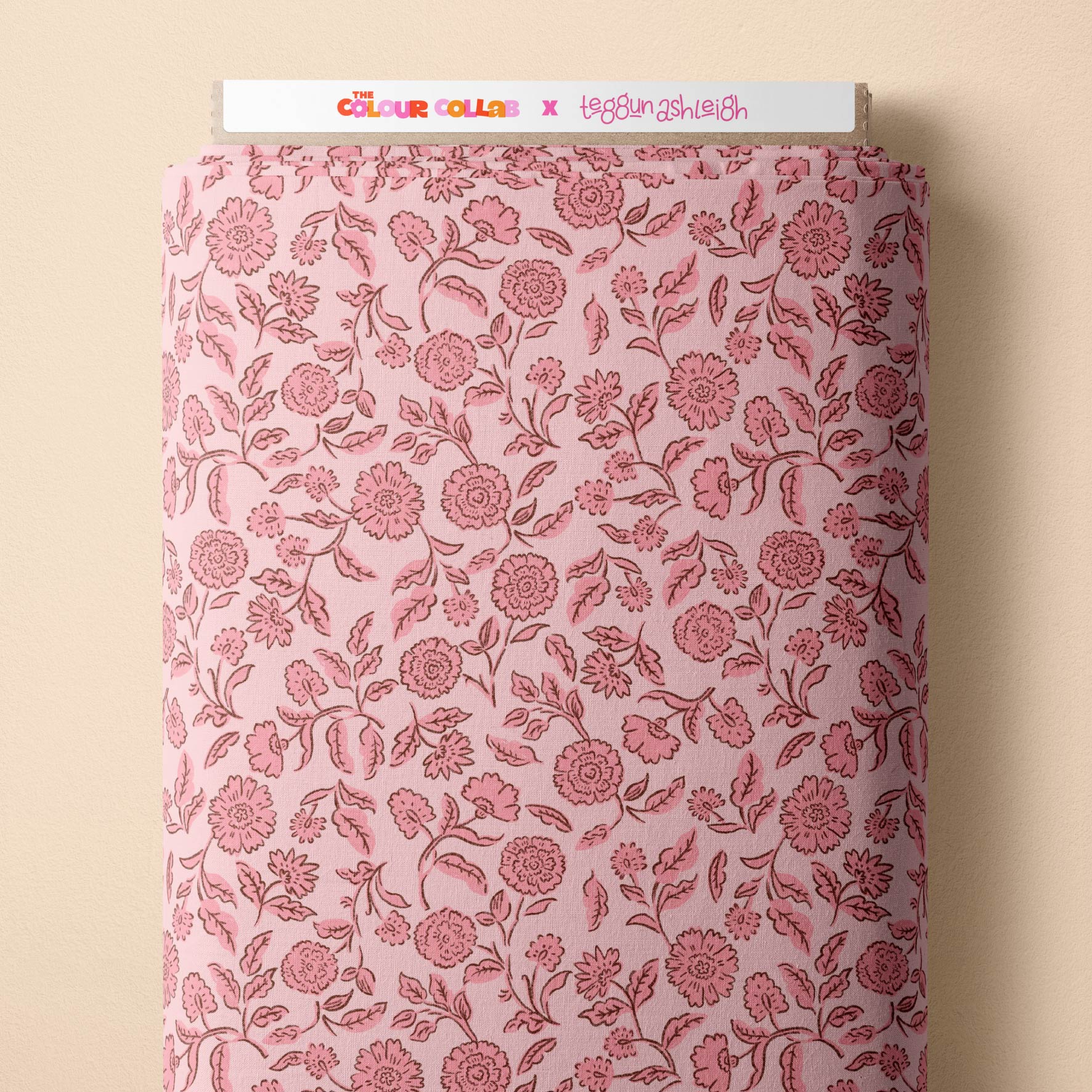 Preorder: Block Print Blooms (Pink)