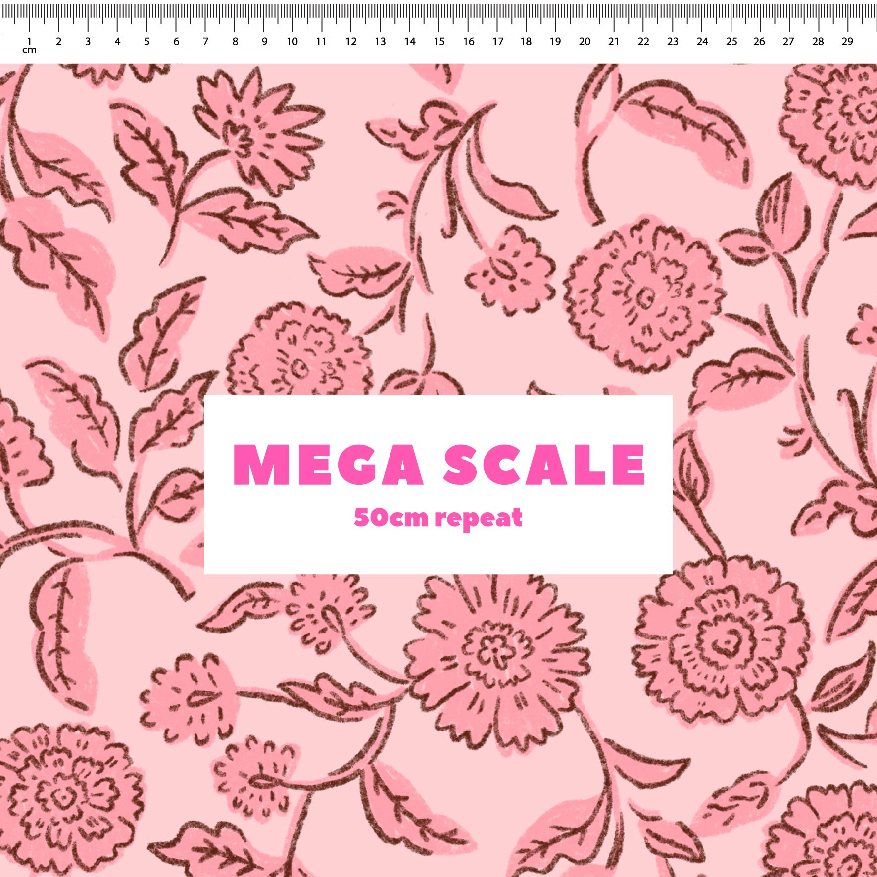 Preorder: Block Print Blooms (Pink)