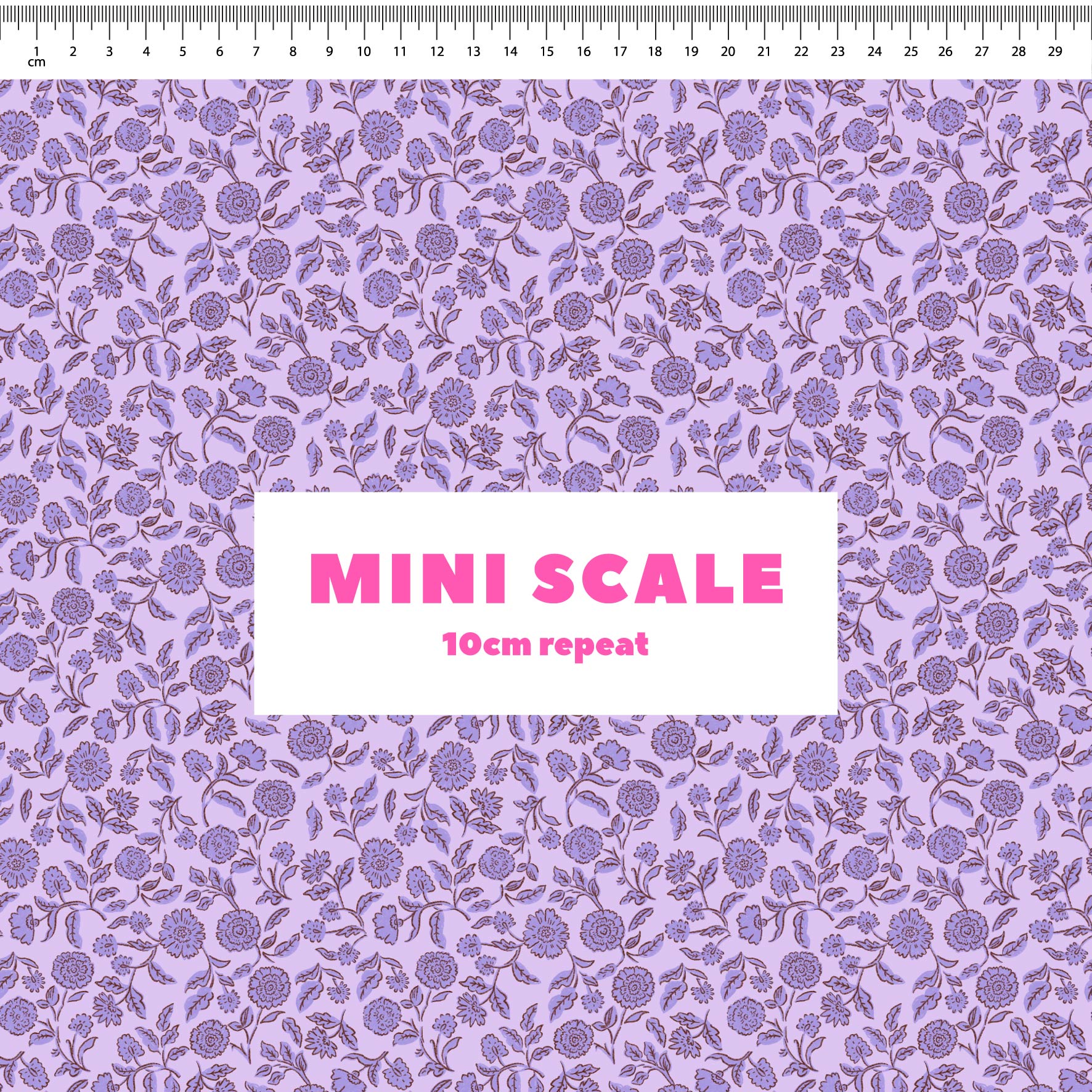 Preorder: Block Print Blooms (Purple)