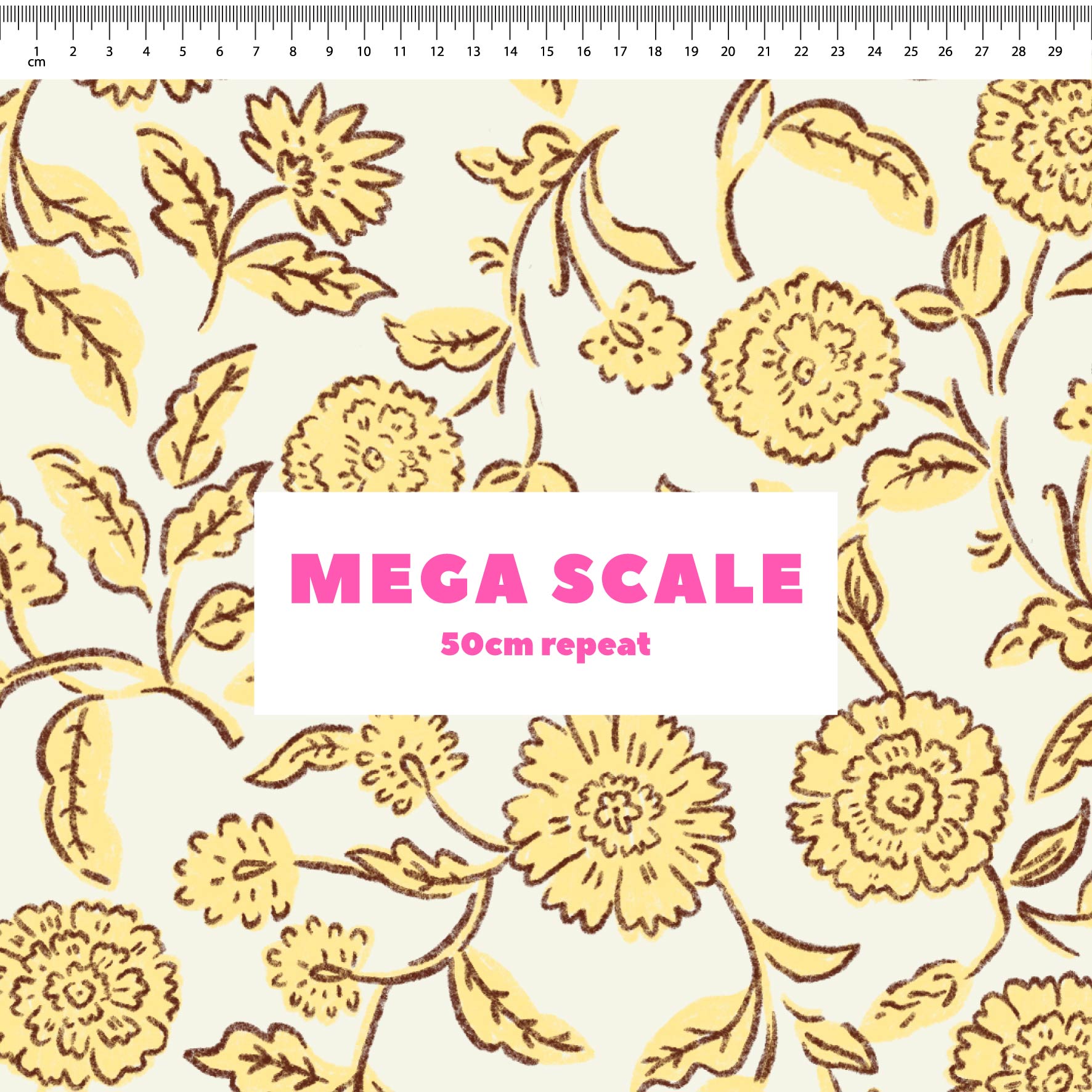 Preorder: Block Print Blooms (Yellow)