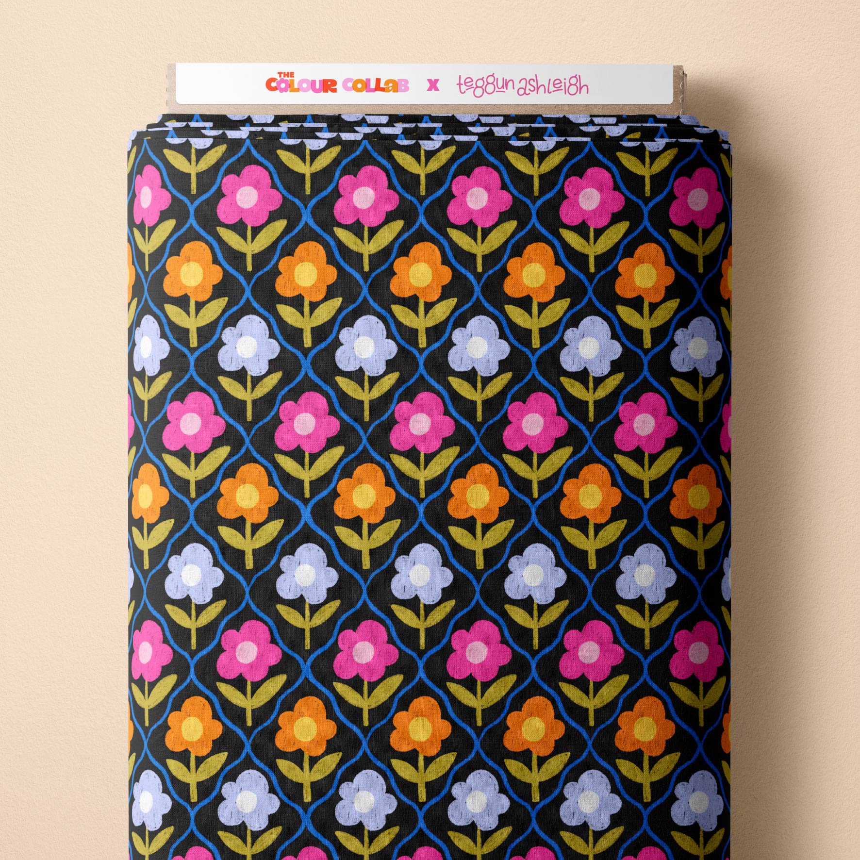 Bright Color Collab Bright Blooms | Preorder Fabric | The Colour Collab