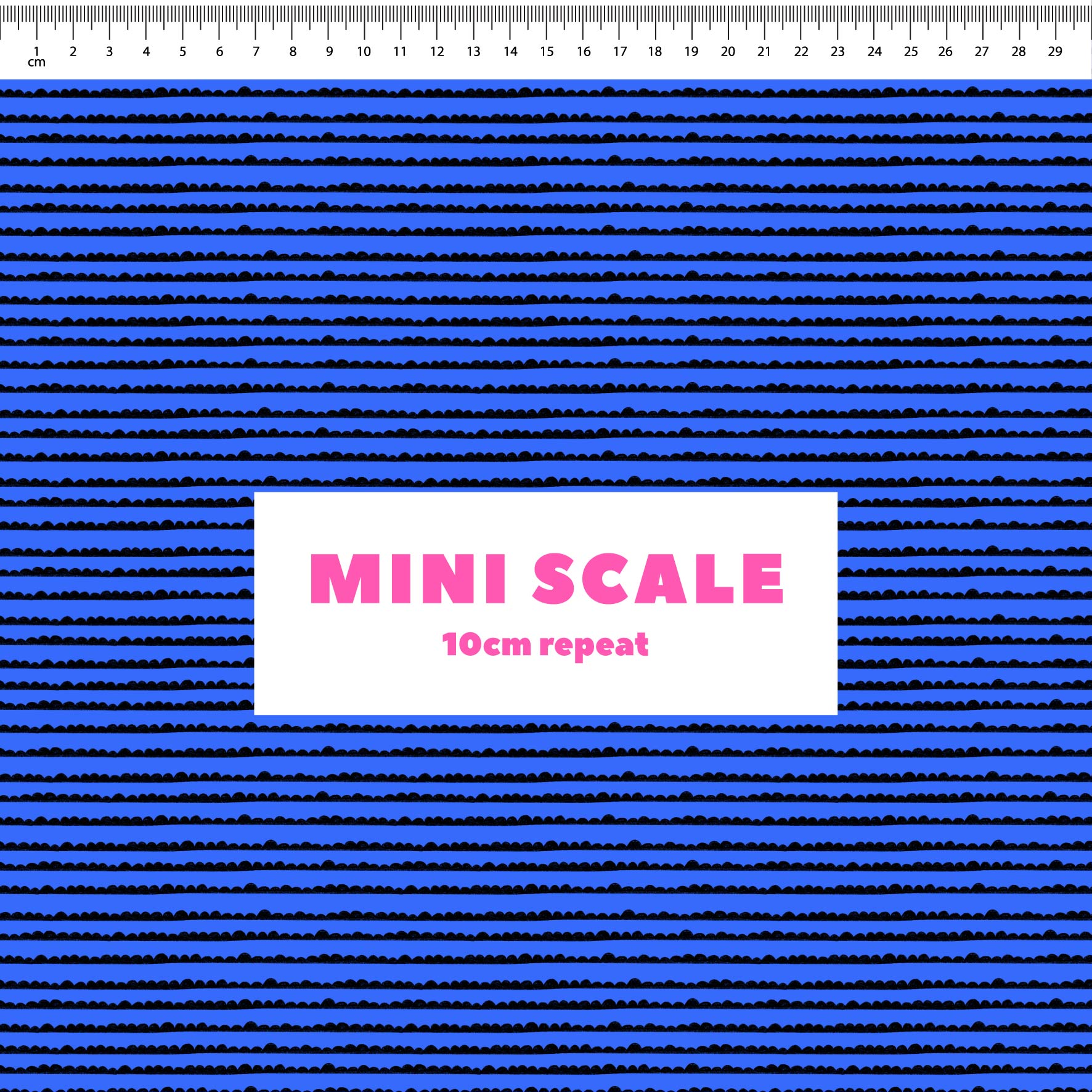 Preorder: Bubble Stripes (Black on Blue)