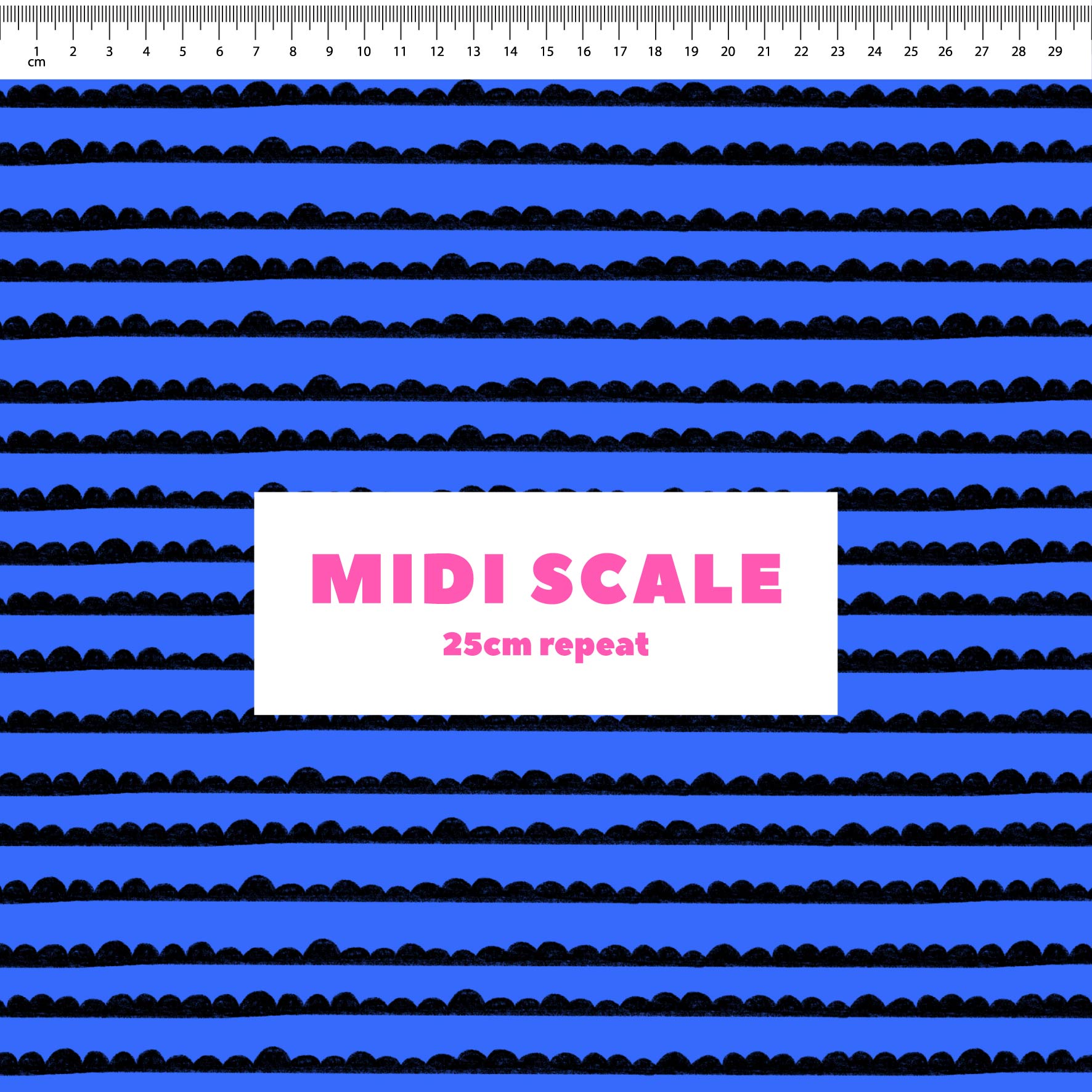 Preorder: Bubble Stripes (Black on Blue)