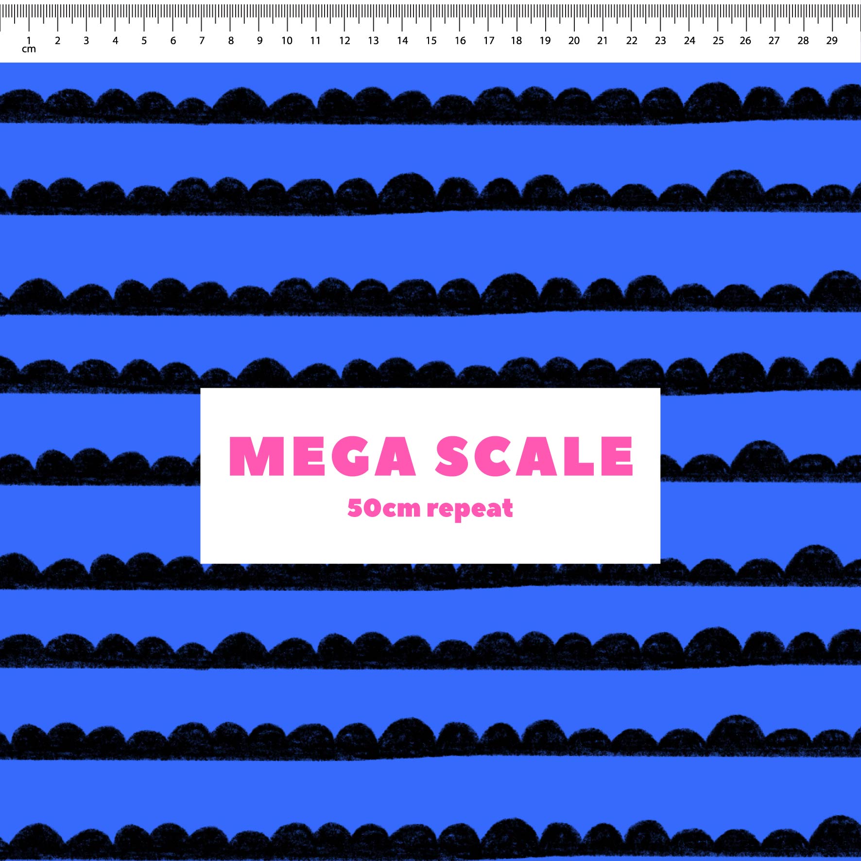 Preorder: Bubble Stripes (Black on Blue)