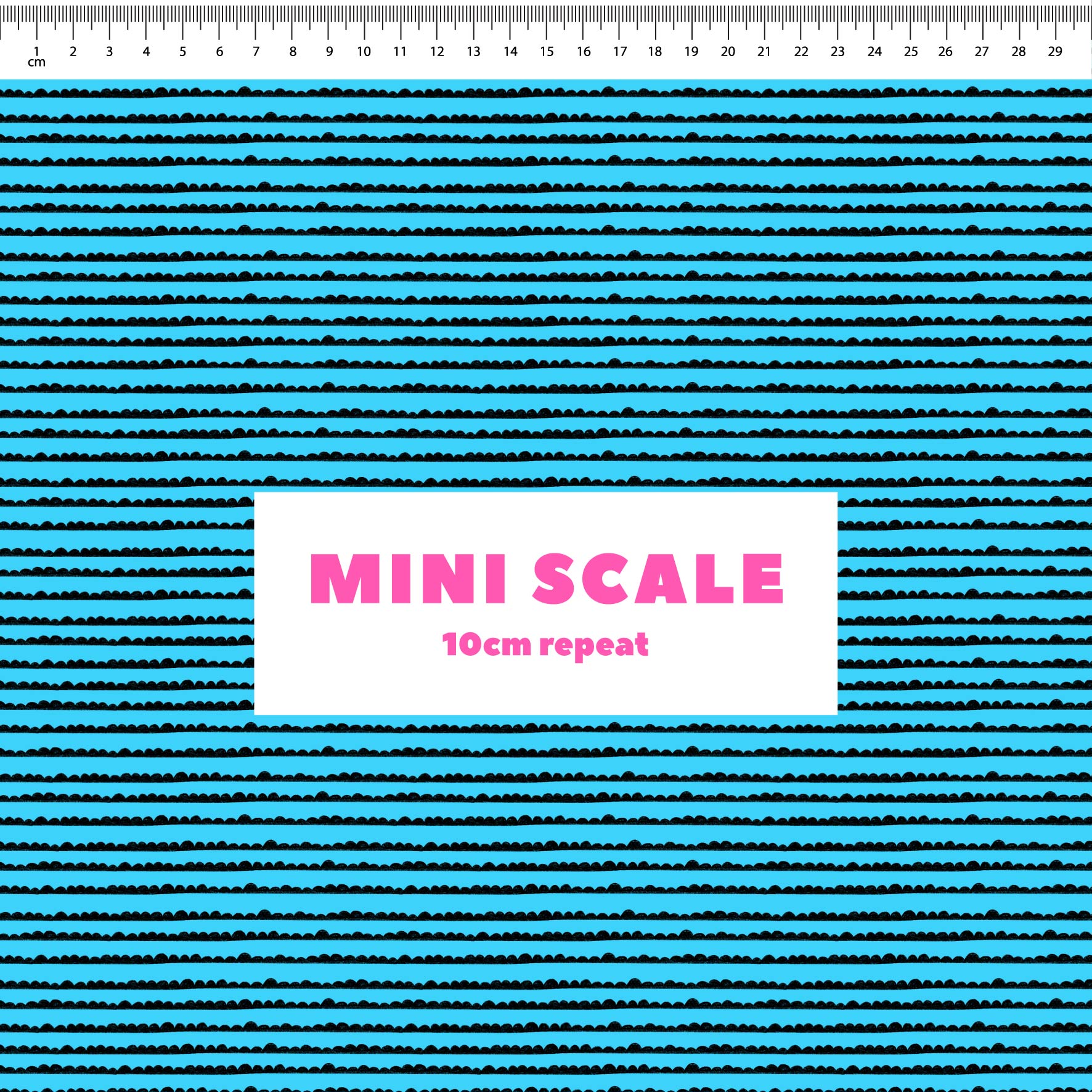 Preorder: Bubble Stripes (Black on Light Blue)