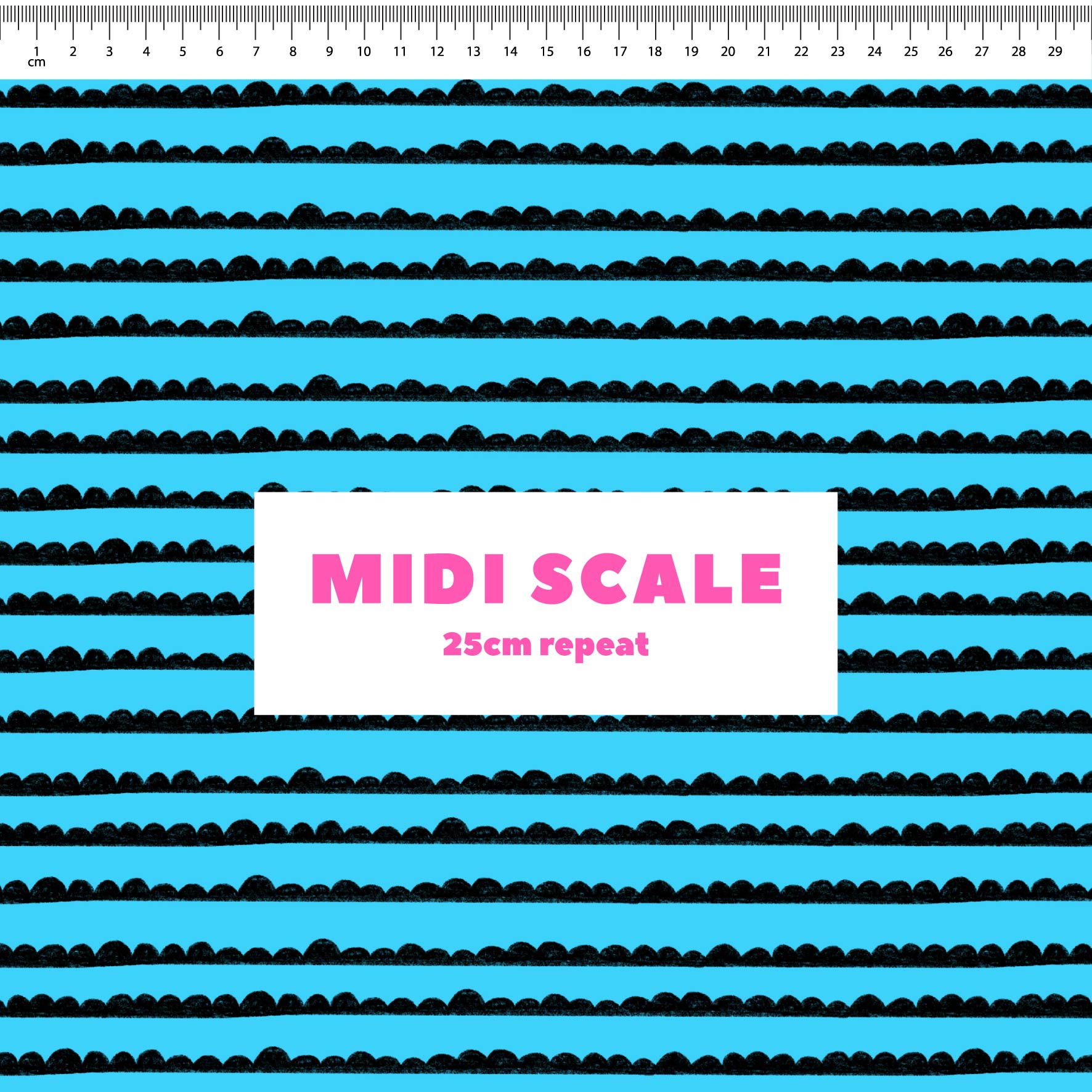 Preorder: Bubble Stripes (Black on Light Blue)