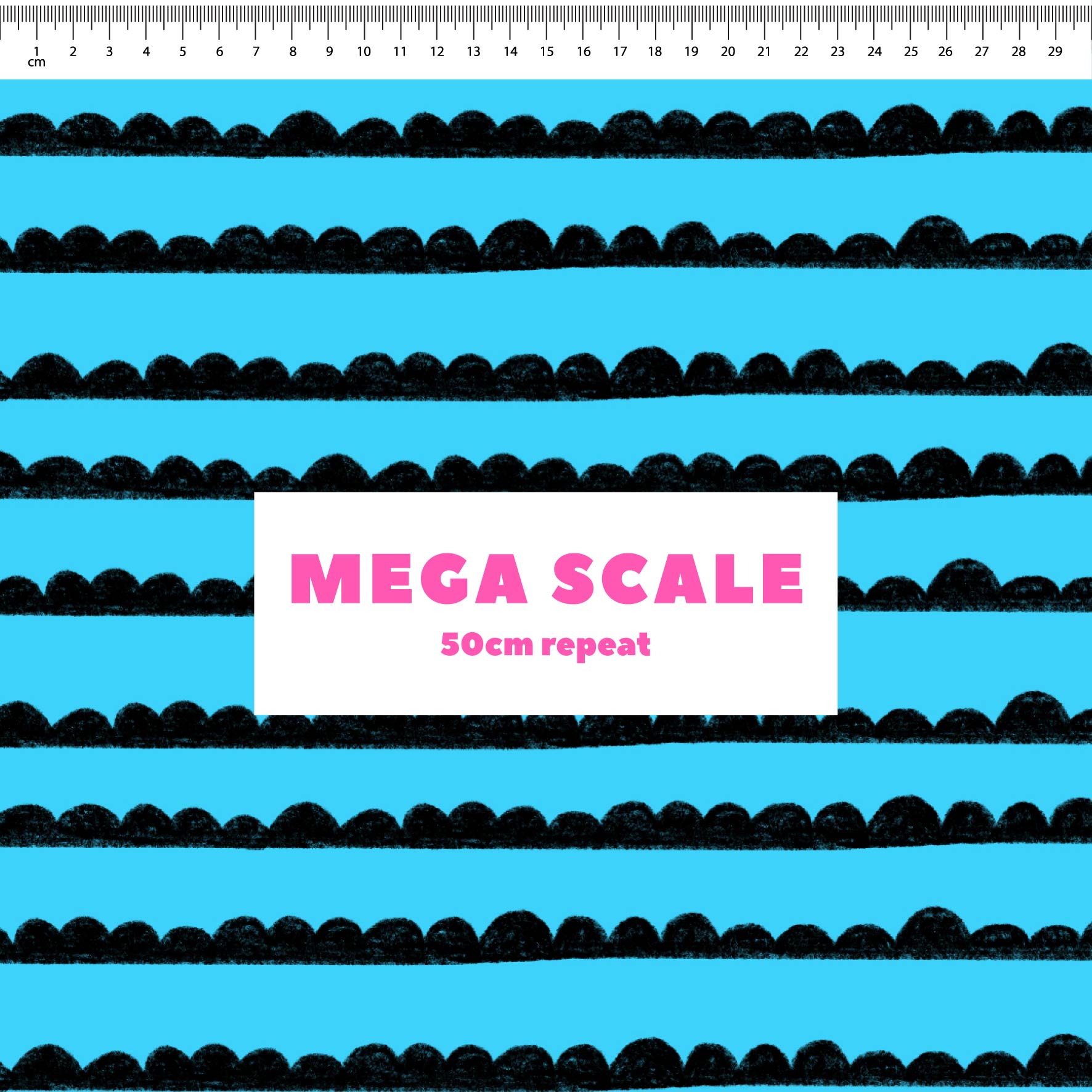 Preorder: Bubble Stripes (Black on Light Blue)