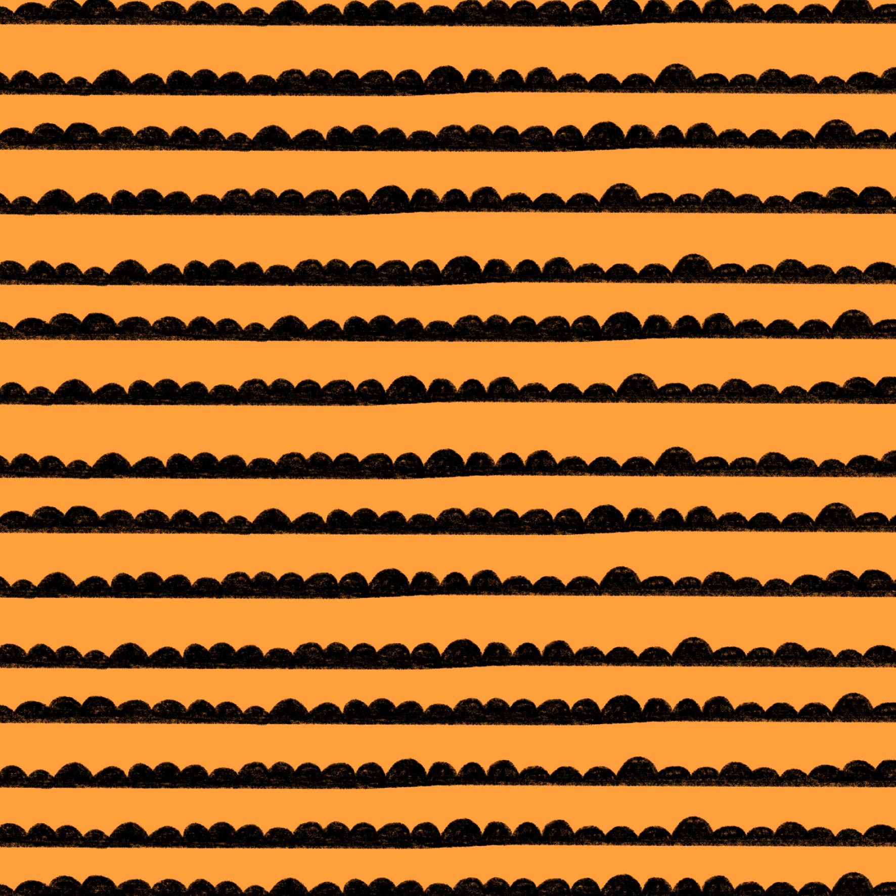 Preorder: Bubble Stripes (Black on Orange)