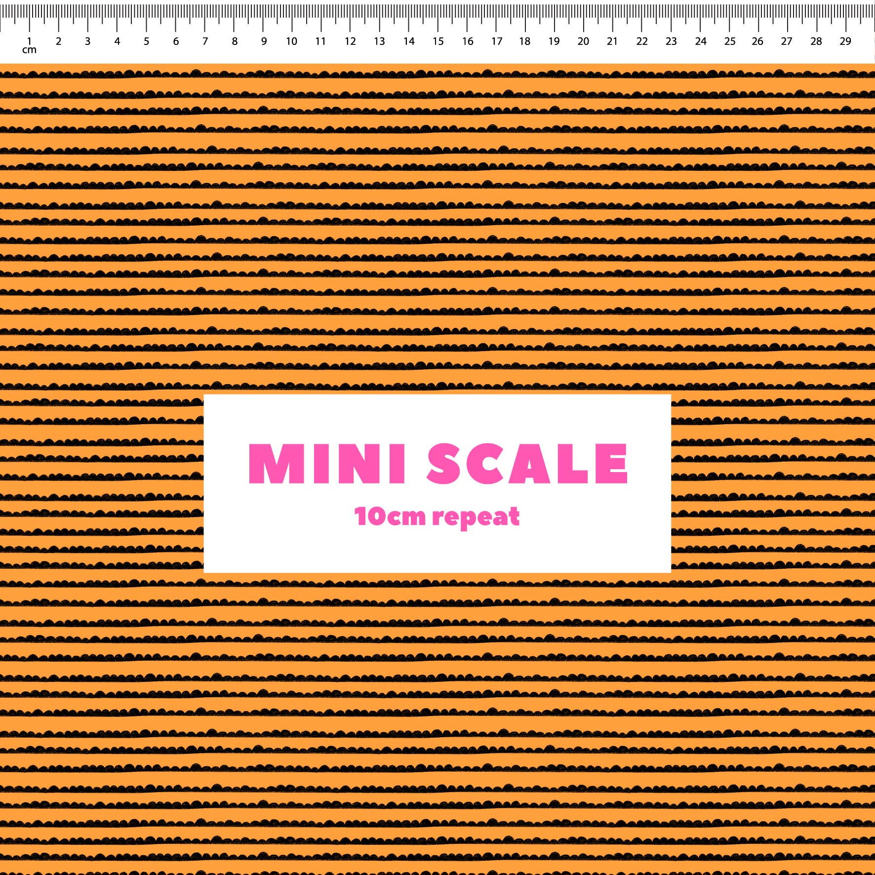 Preorder: Bubble Stripes (Black on Orange)