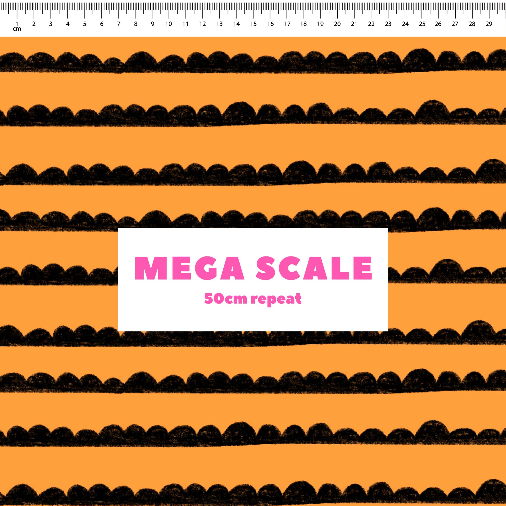 Preorder: Bubble Stripes (Black on Orange)