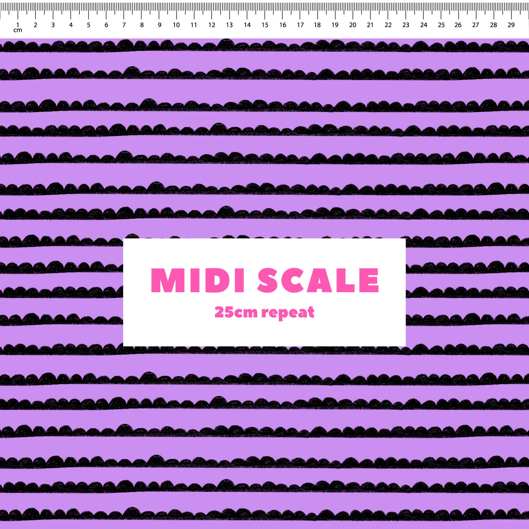 Preorder: Bubble Stripes (Black on Purple)