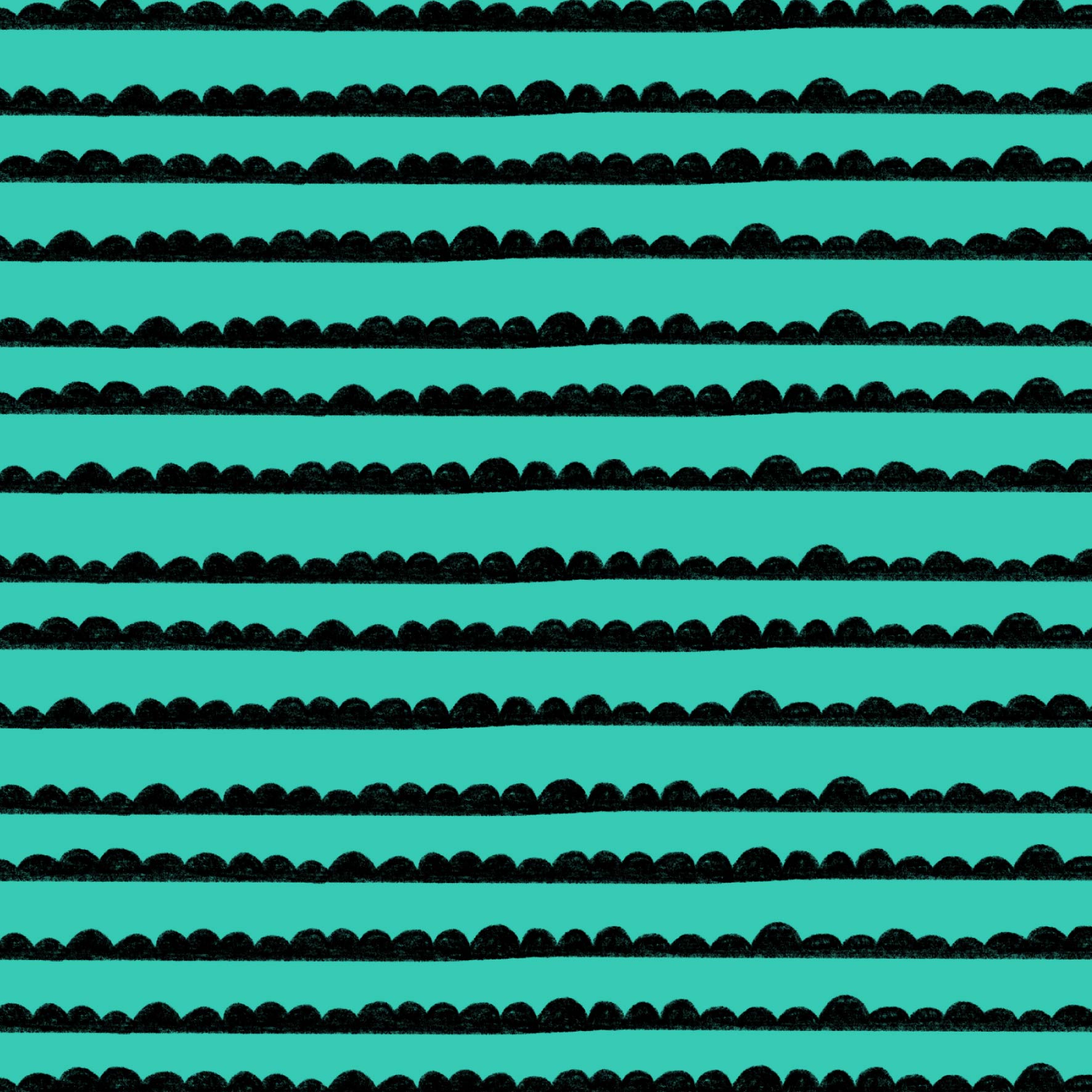 Preorder: Bubble Stripes (Black on Teal)