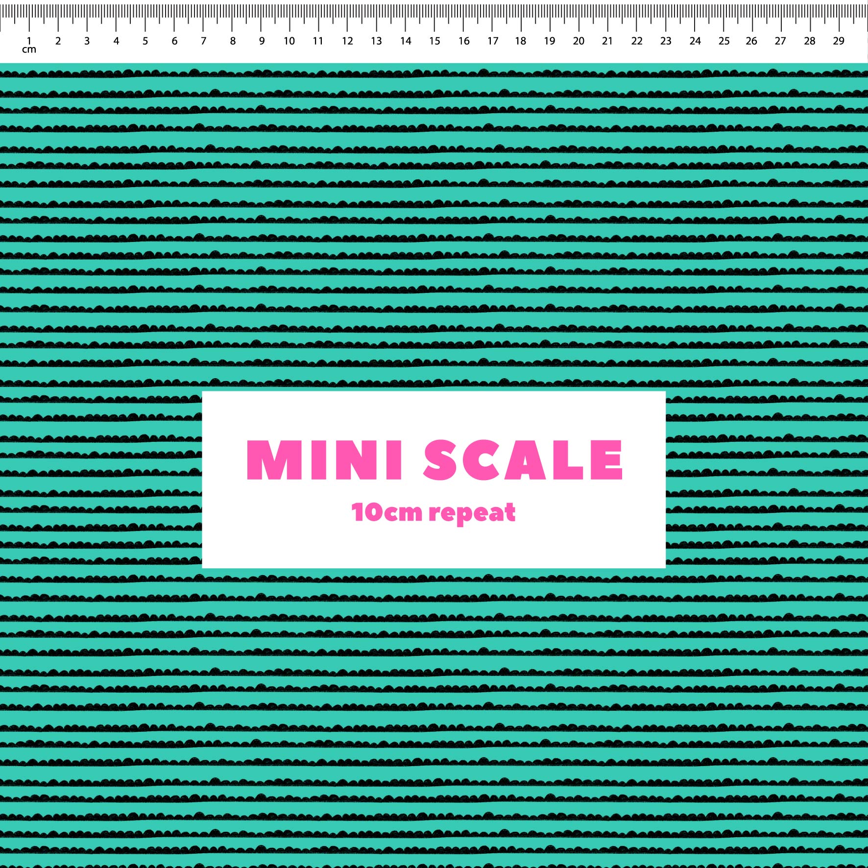 Preorder: Bubble Stripes (Black on Teal)