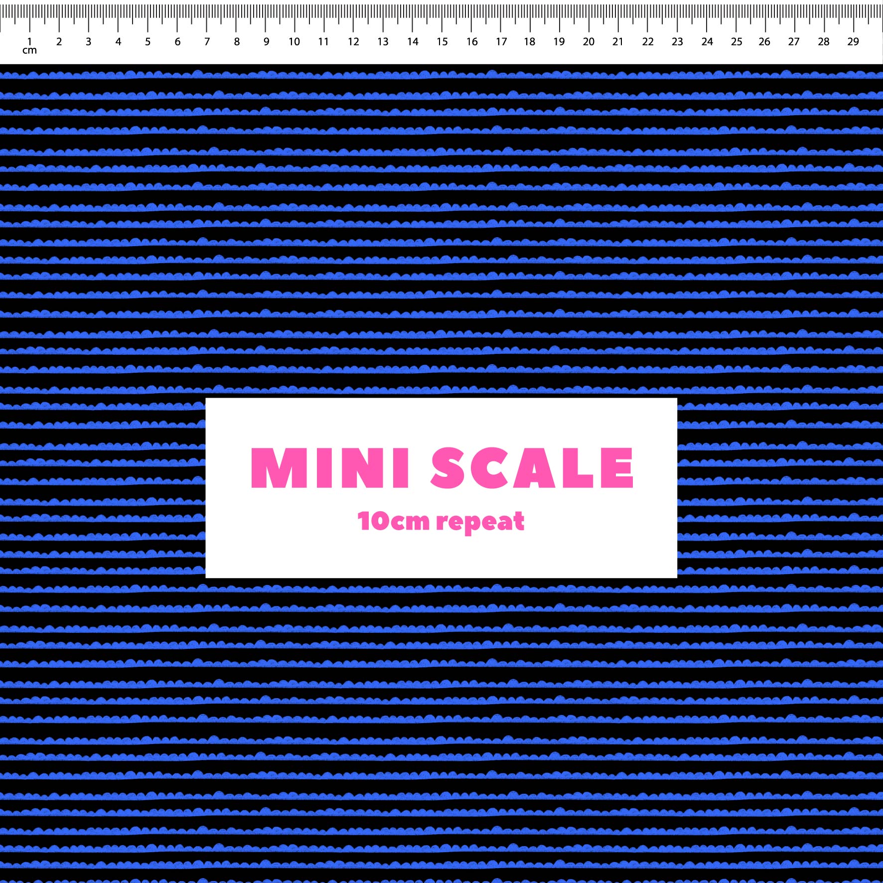 Preorder: Bubble Stripes (Blue on Black)