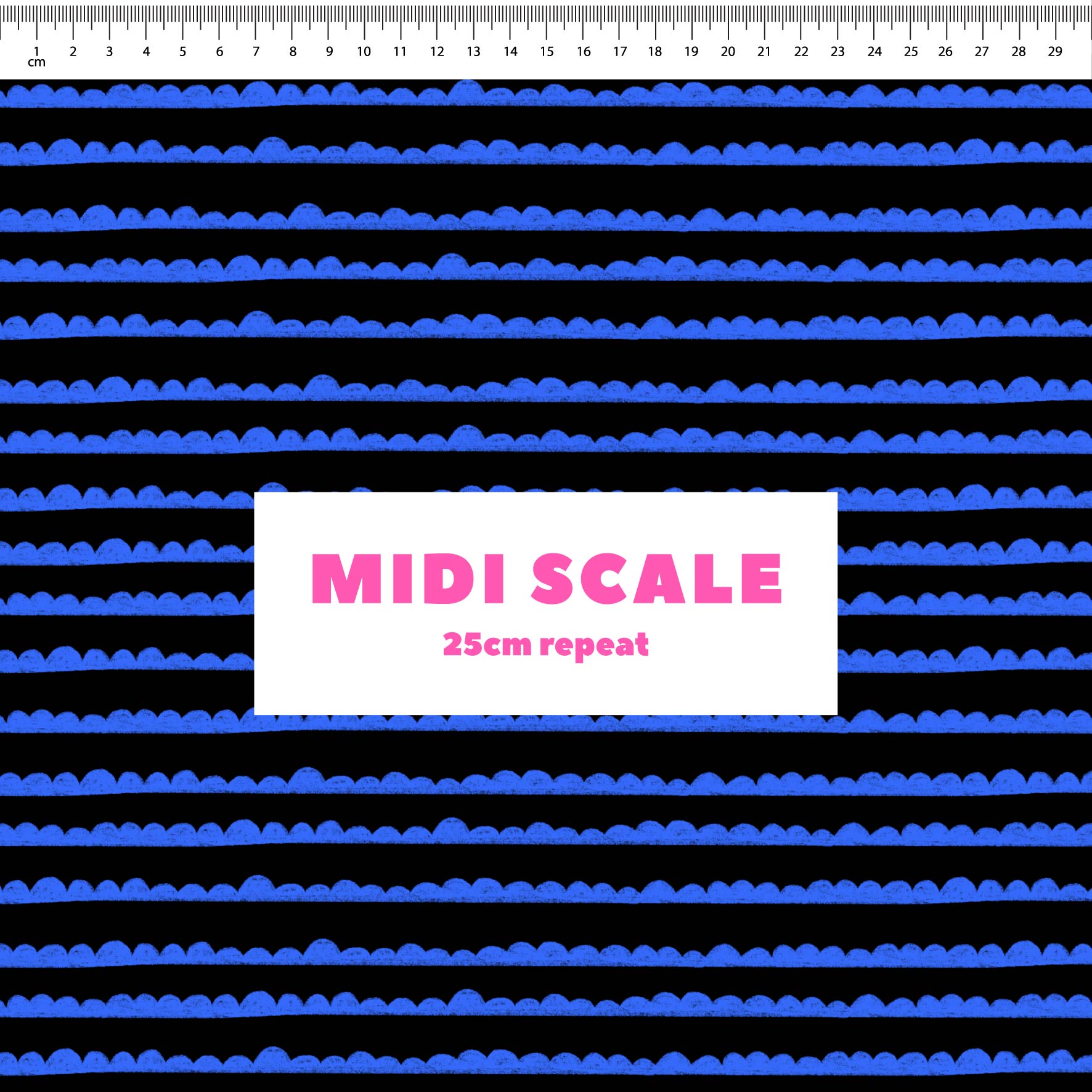 Preorder: Bubble Stripes (Blue on Black)