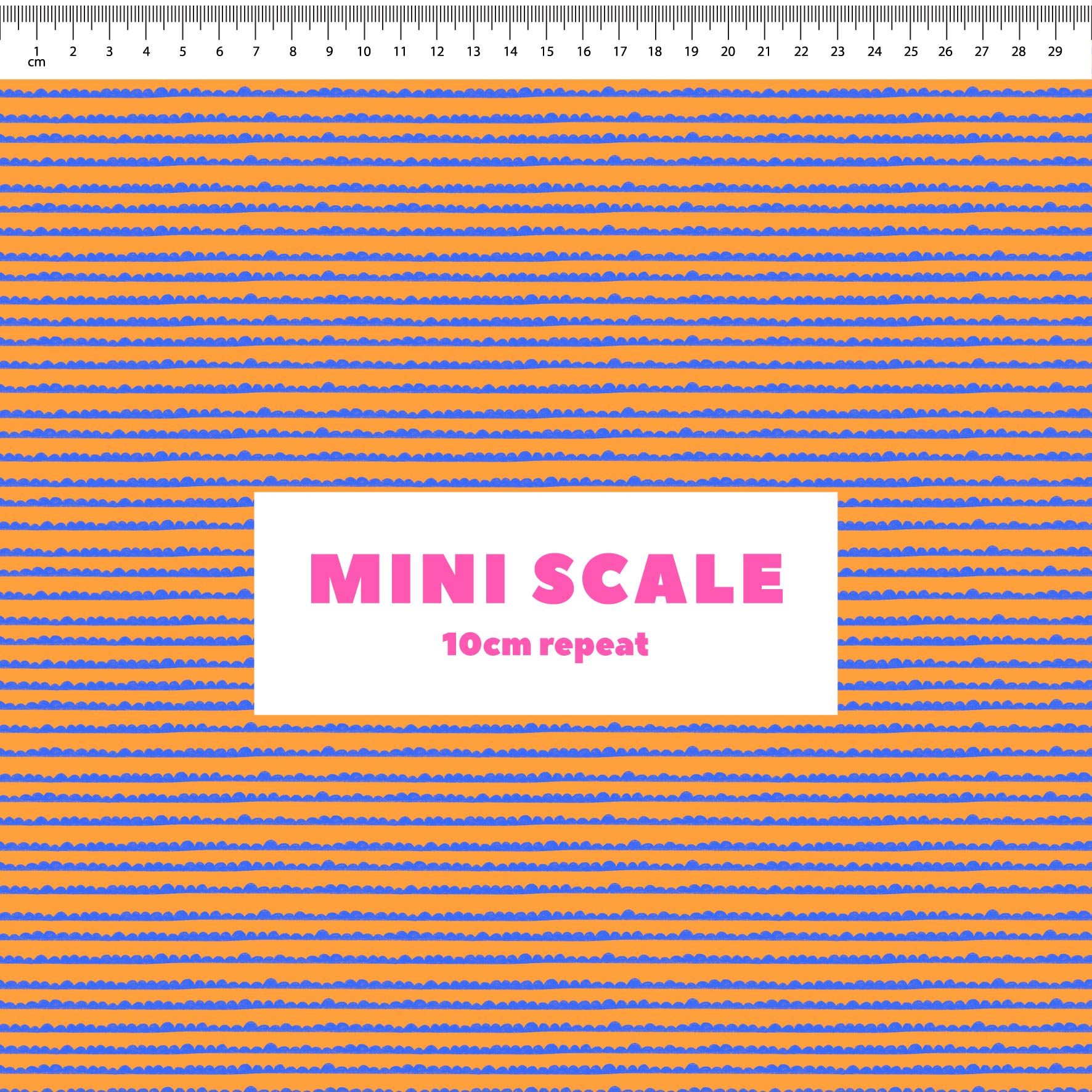 Preorder: Bubble Stripes (Blue on Orange)