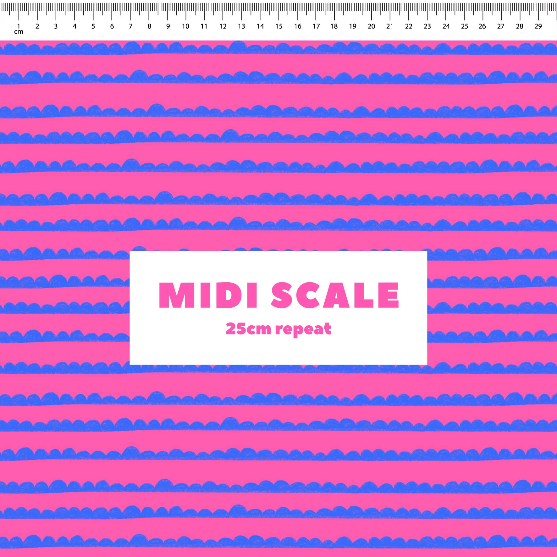 Preorder: Bubble Stripes (Blue on Pink)