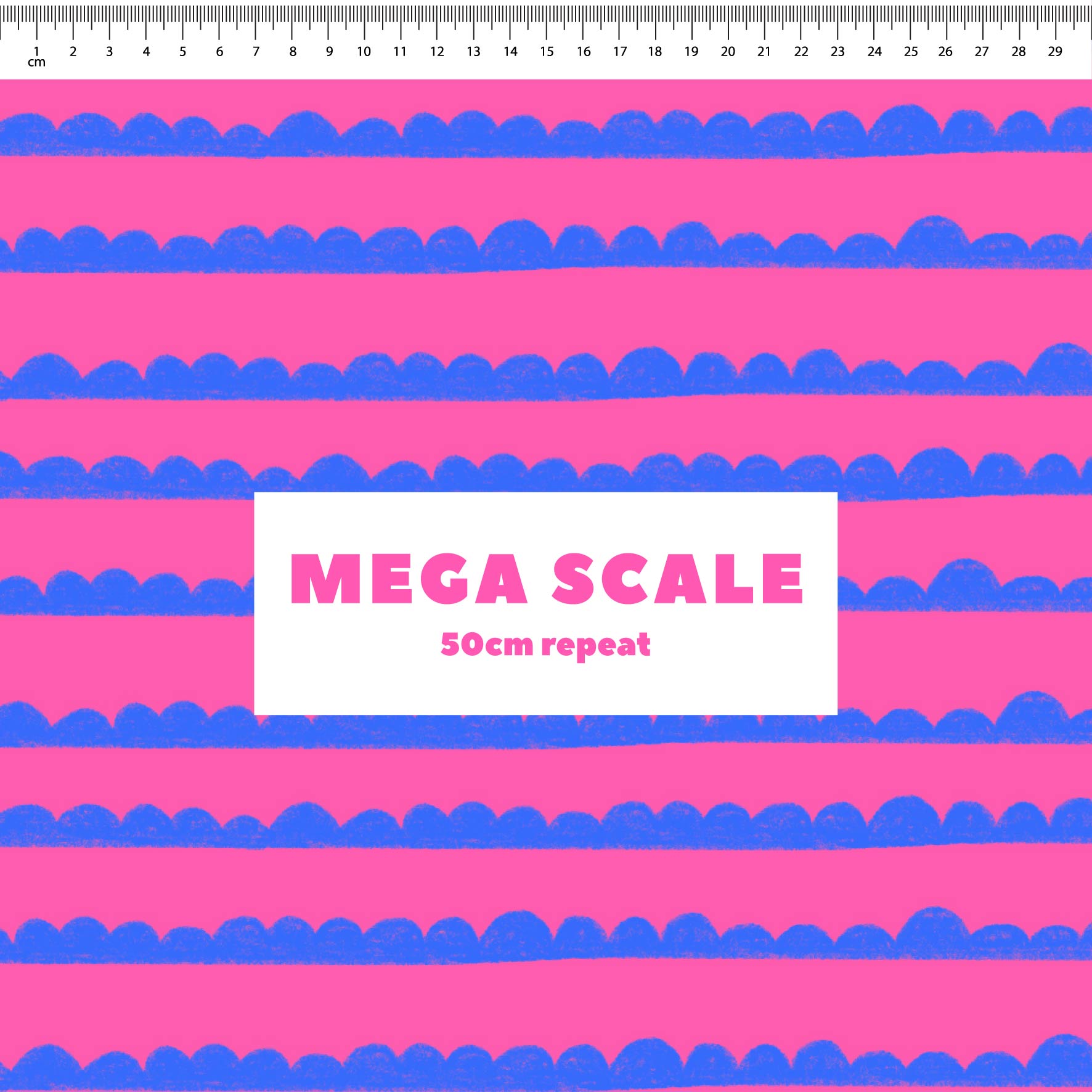 Preorder: Bubble Stripes (Blue on Pink)