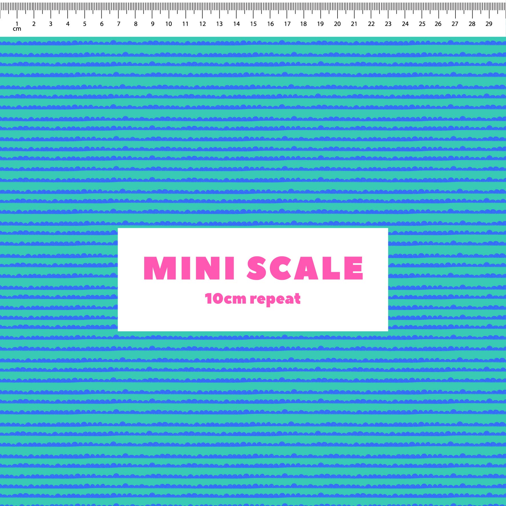 Preorder: Bubble Stripes (Blue on Teal)