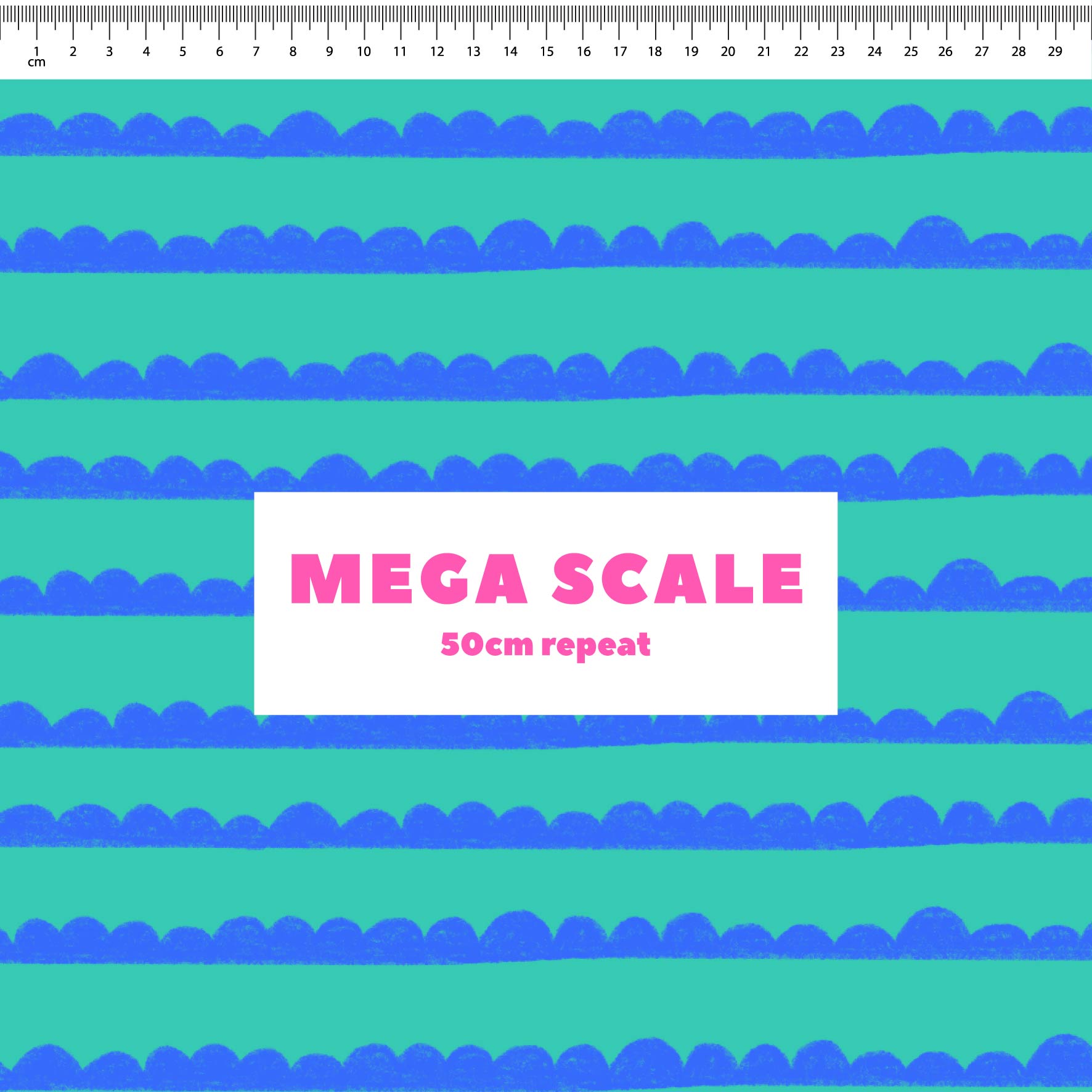 Preorder: Bubble Stripes (Blue on Teal)