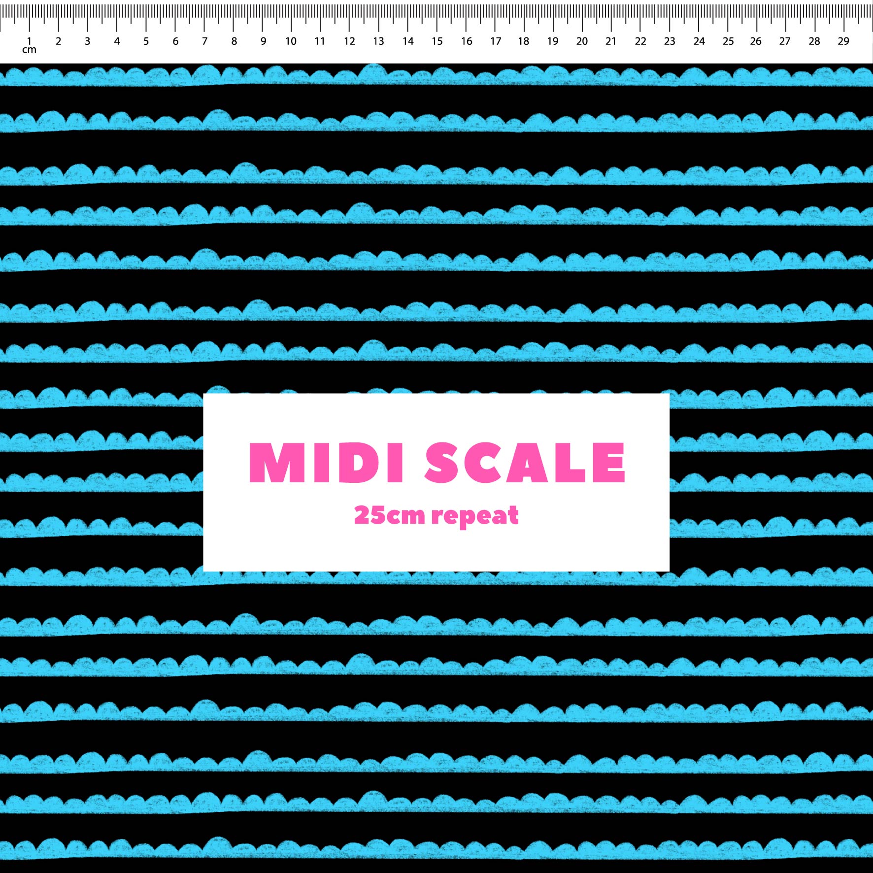 Preorder: Bubble Stripes (Light Blue on Black)