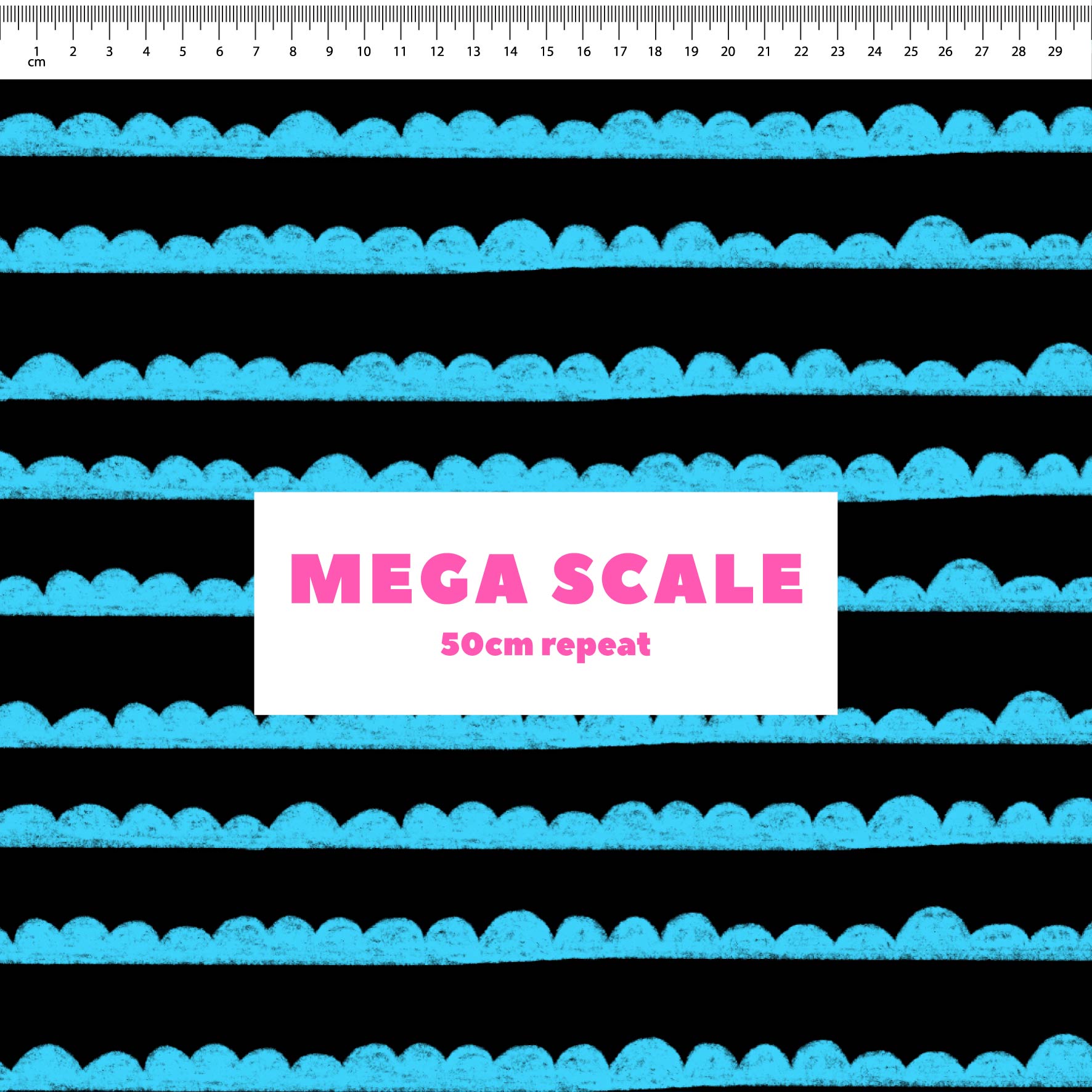 Preorder: Bubble Stripes (Light Blue on Black)