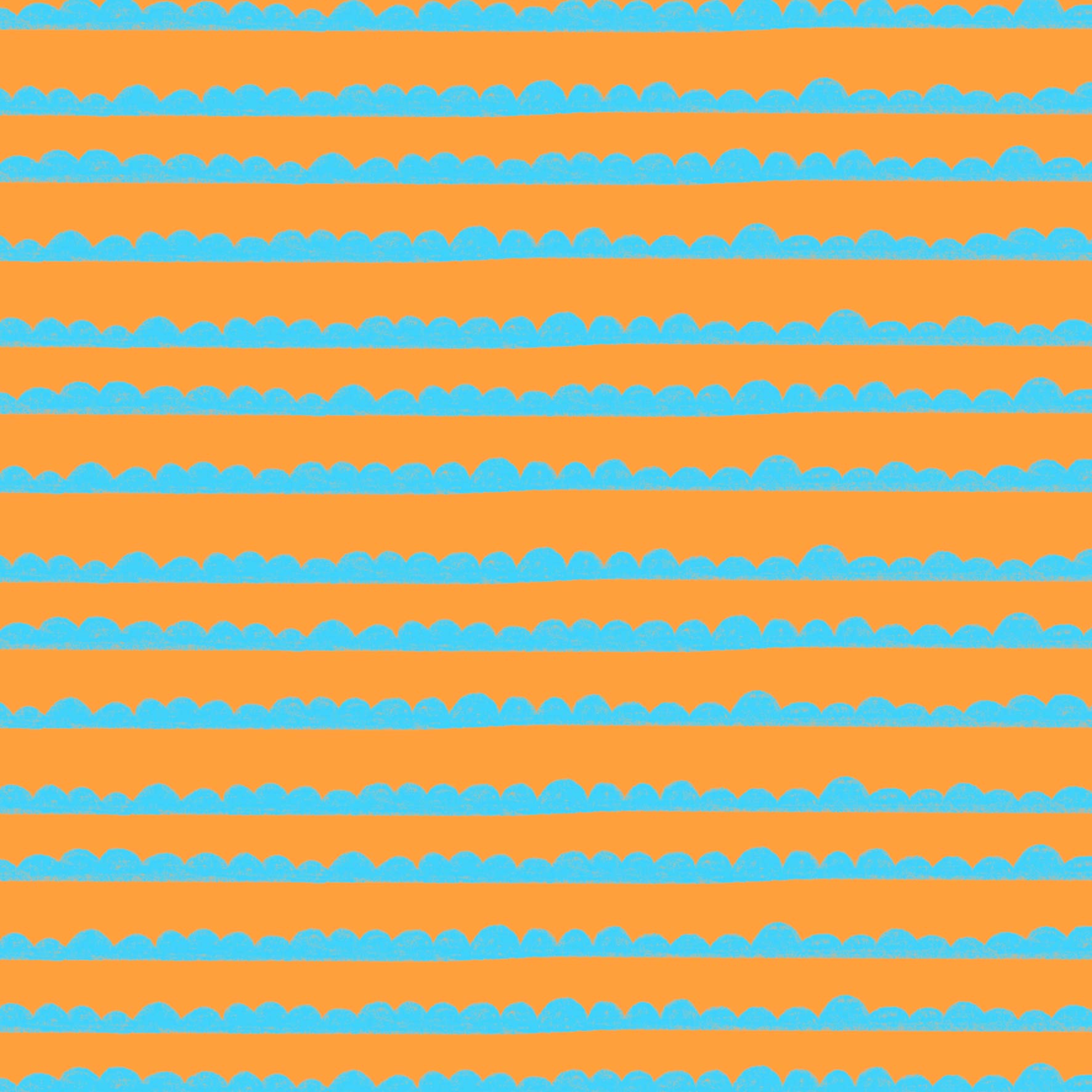 Preorder: Bubble Stripes (Light Blue on Orange)