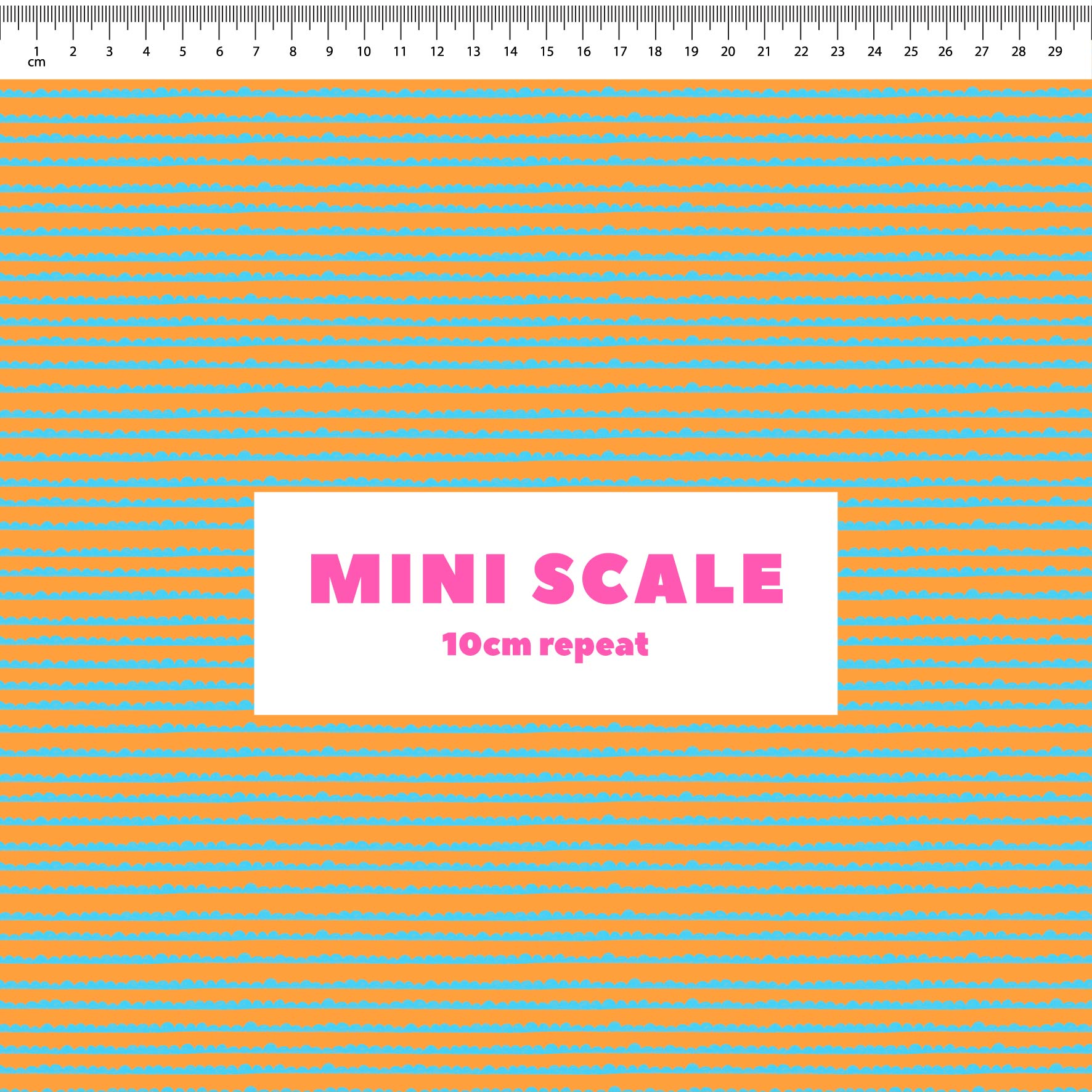 Preorder: Bubble Stripes (Light Blue on Orange)