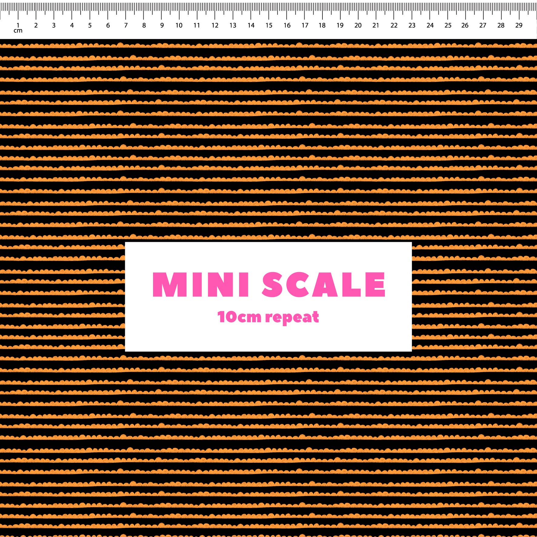 Preorder: Bubble Stripes (Orange on Black)