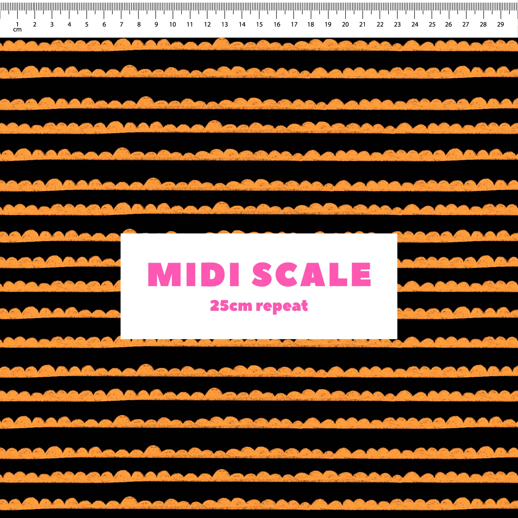 Preorder: Bubble Stripes (Orange on Black)