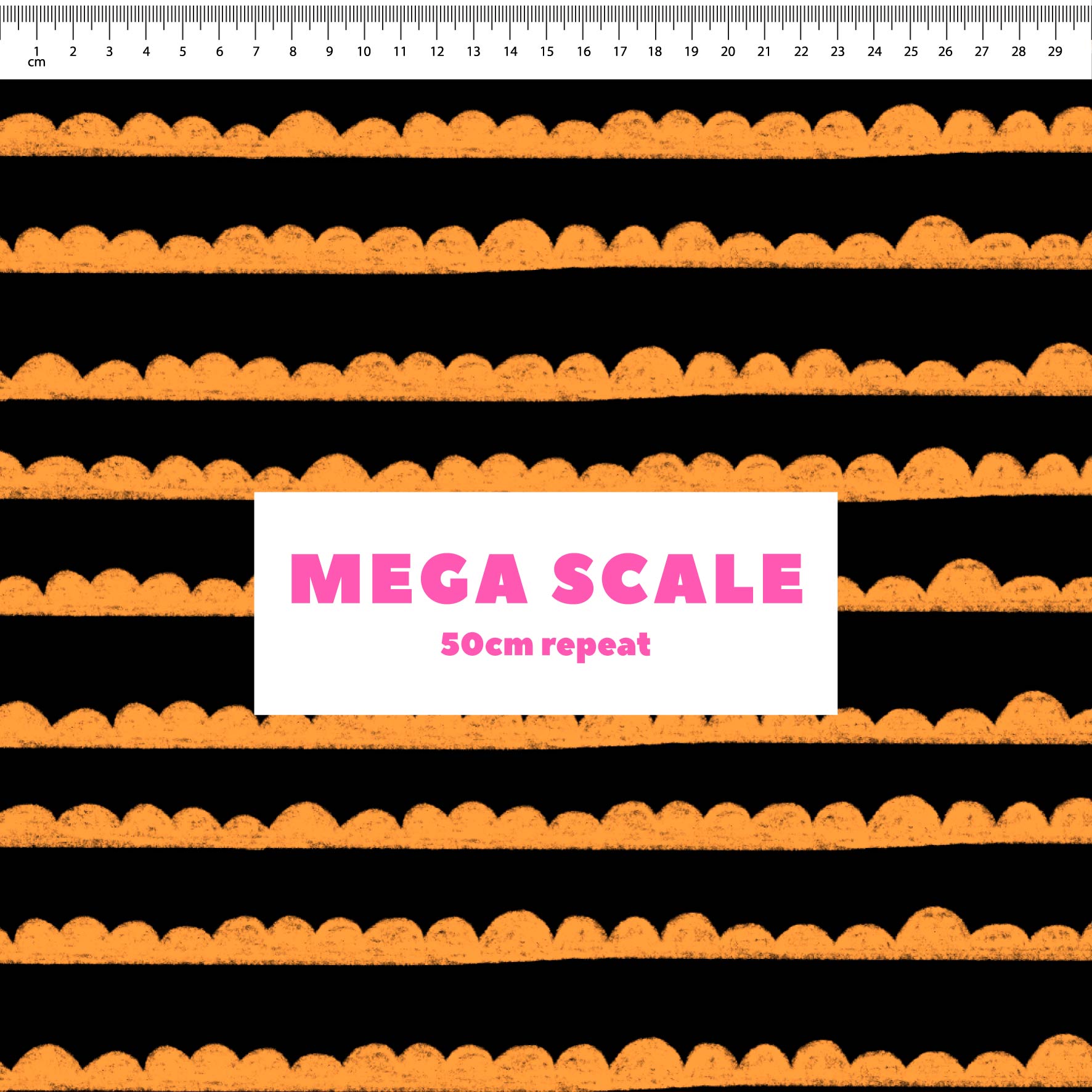 Preorder: Bubble Stripes (Orange on Black)