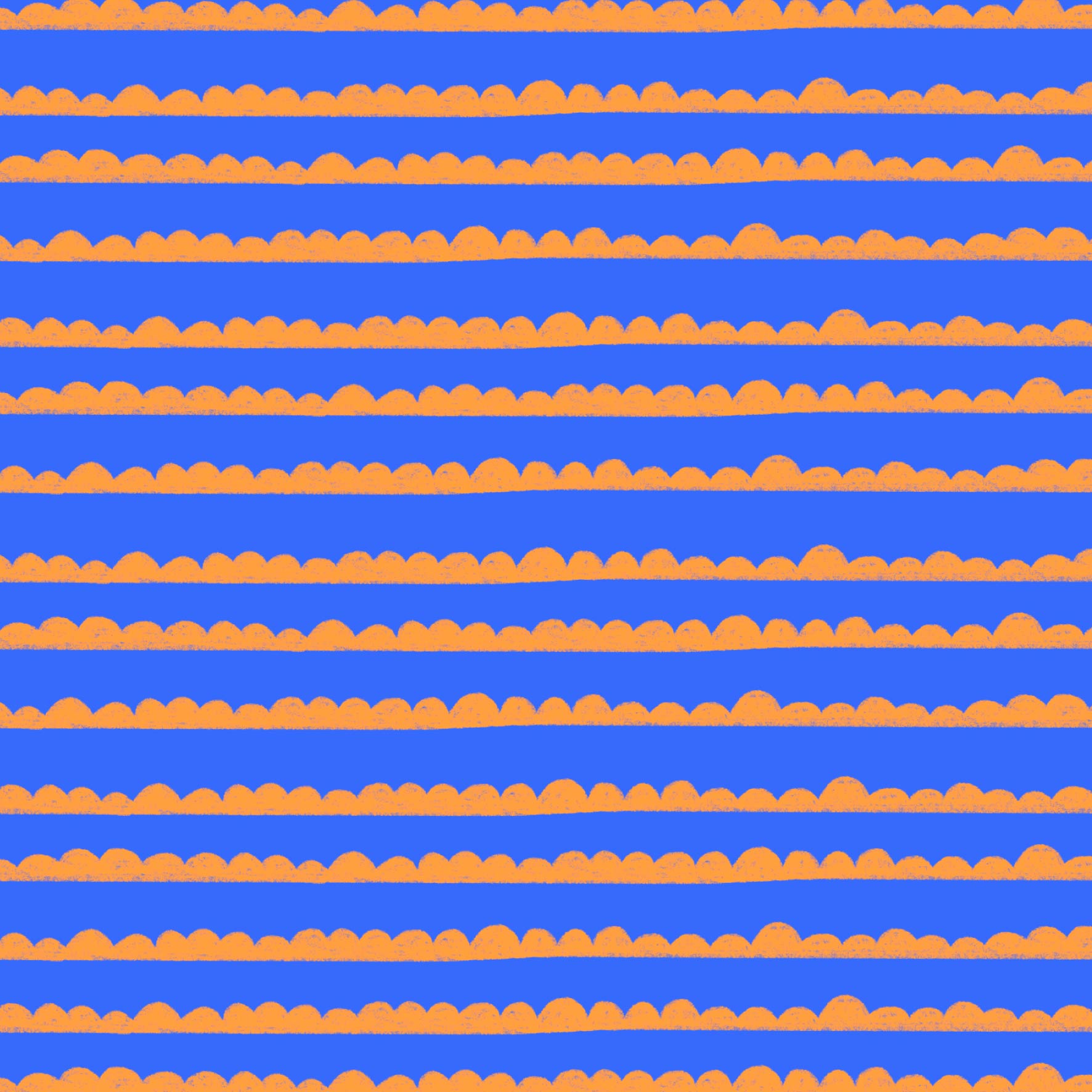 Preorder: Bubble Stripes (Orange on Blue)