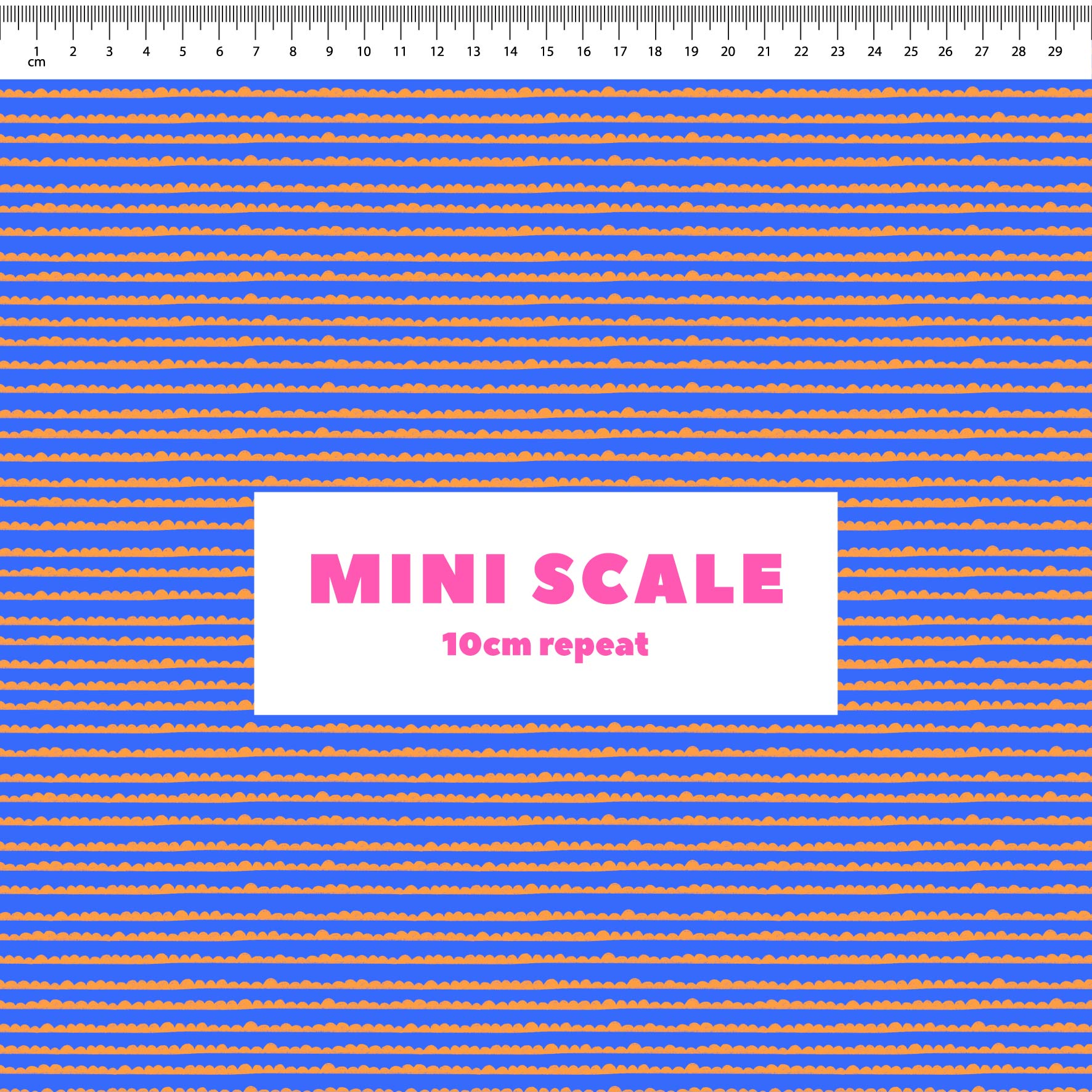 Preorder: Bubble Stripes (Orange on Blue)